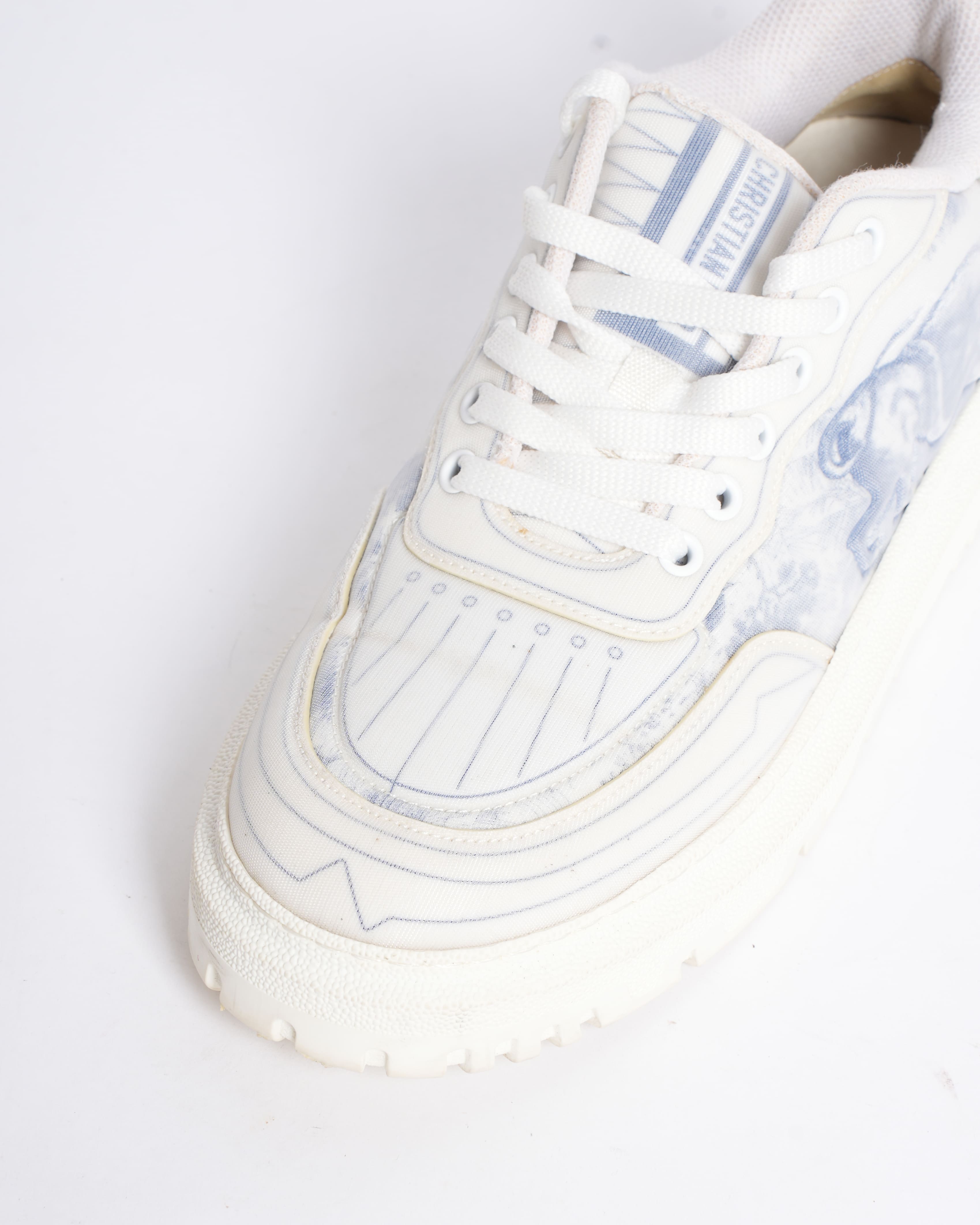Christian Dior Toile de Jouy Women's Addict Sneakers in French Blue