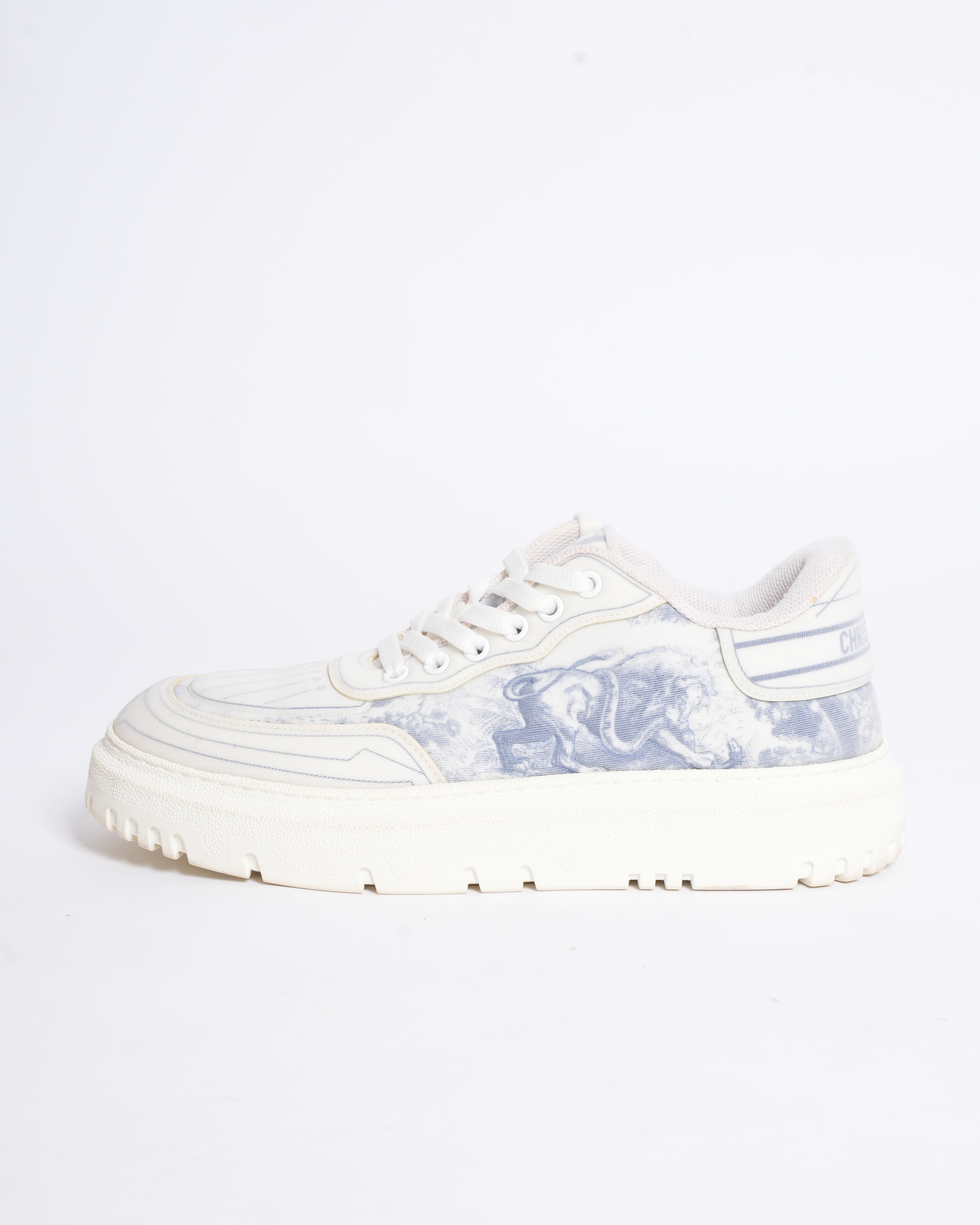 Christian Dior Toile de Jouy Women's Addict Sneakers in French Blue