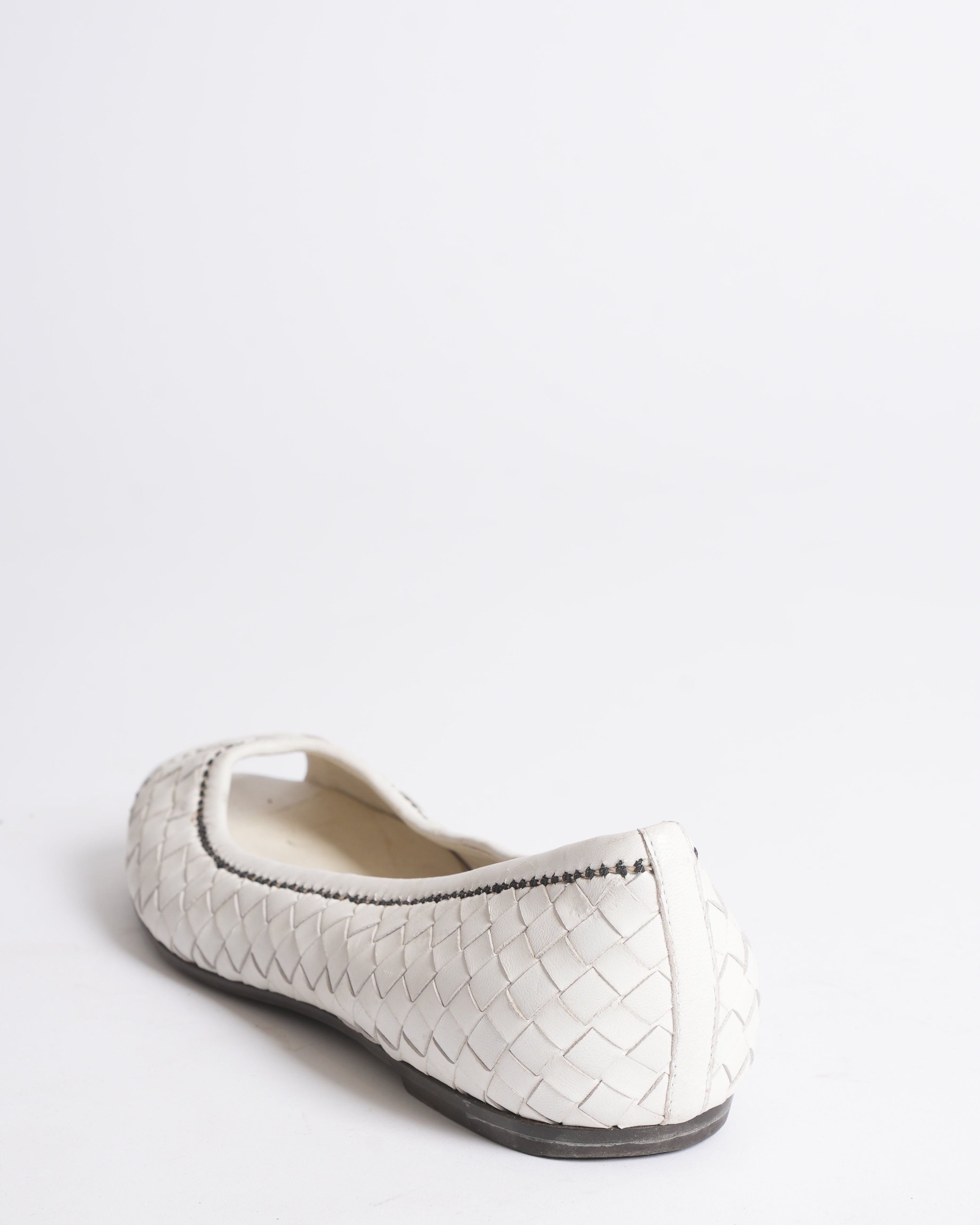 Bottega Veneta Ballet Flats in White
