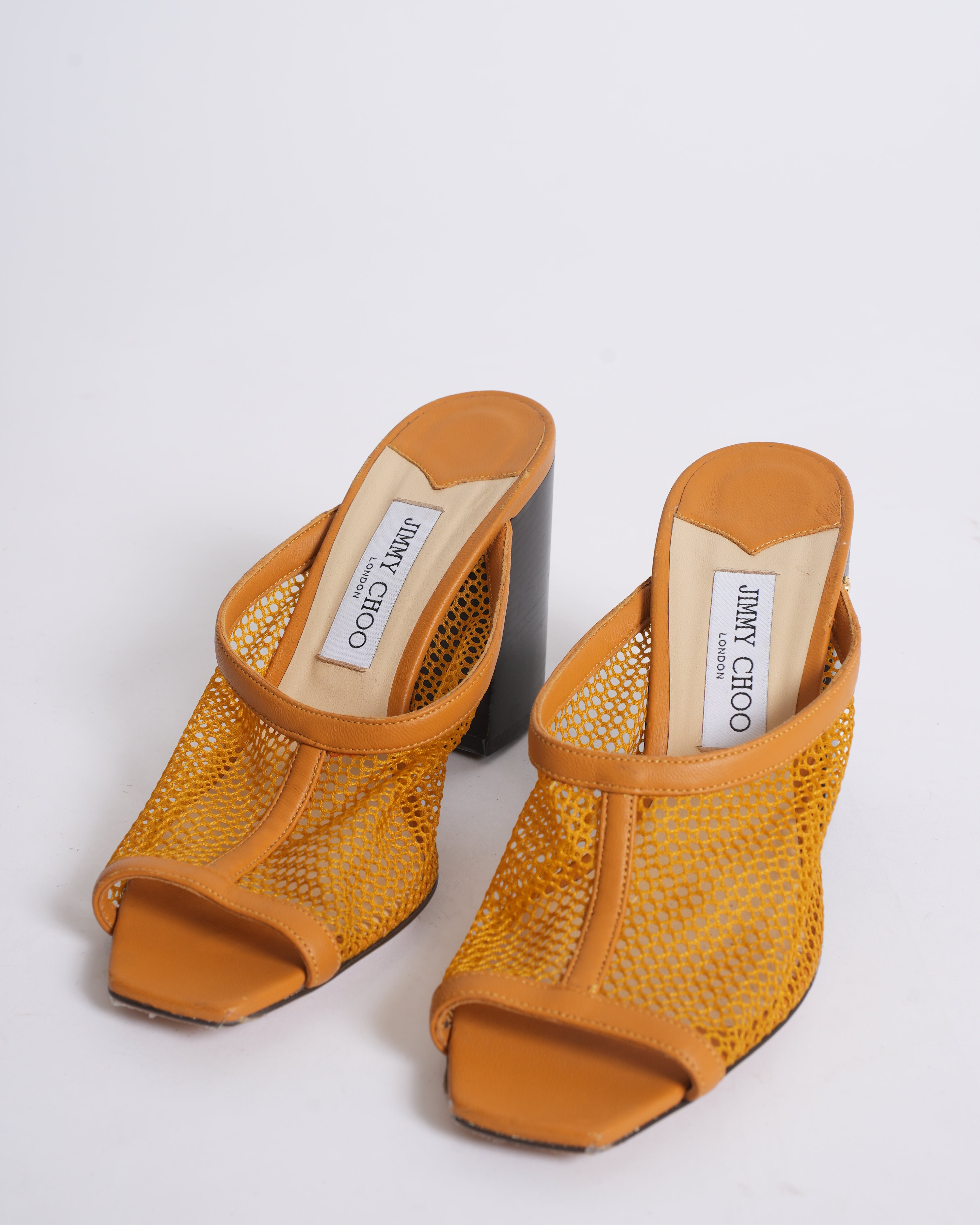 Jimmy Choo Mesh Yellow Heels