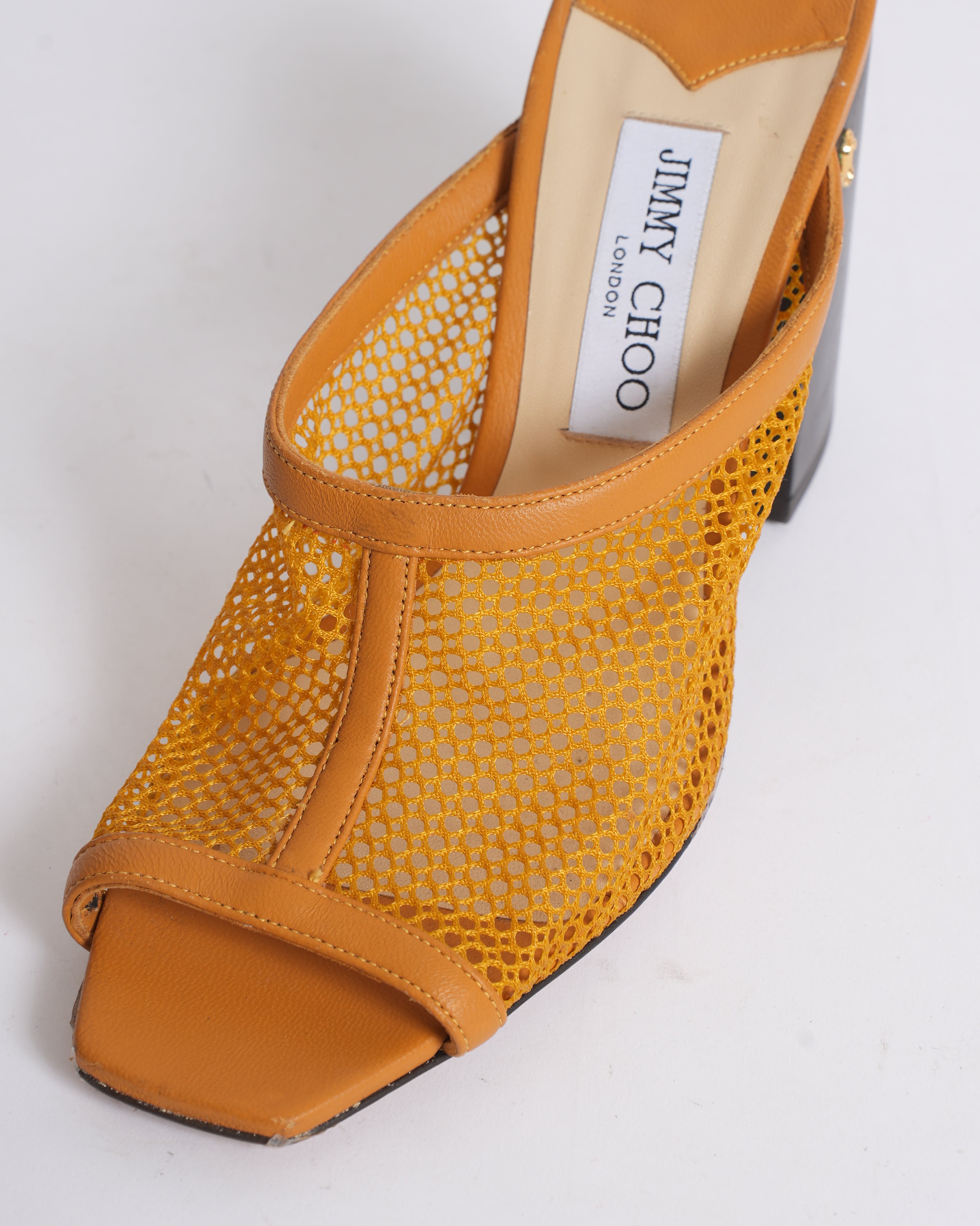 Jimmy Choo Mesh Yellow Heels