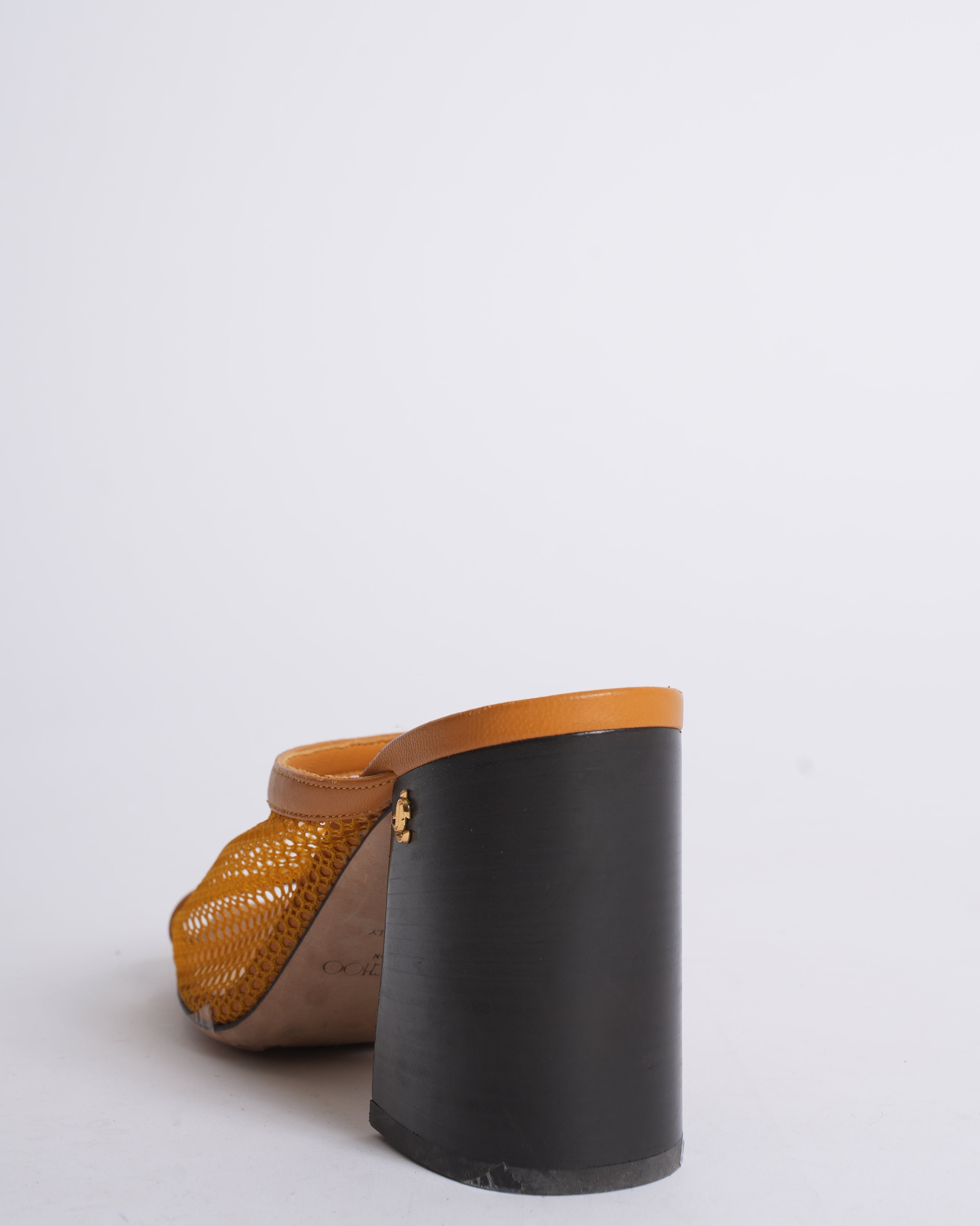 Jimmy Choo Mesh Yellow Heels