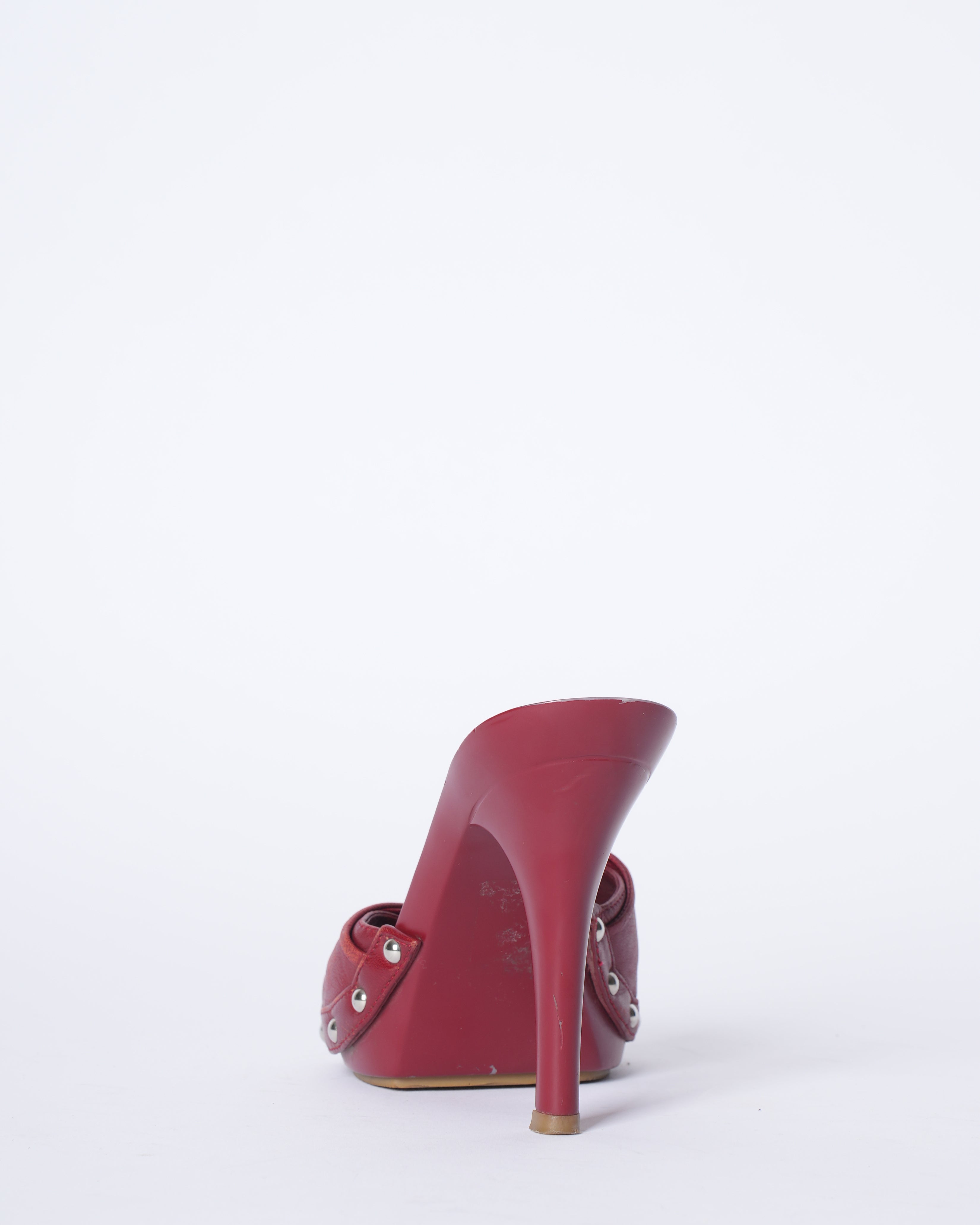 Christian Dior :eather Open Toe Clog Sandals