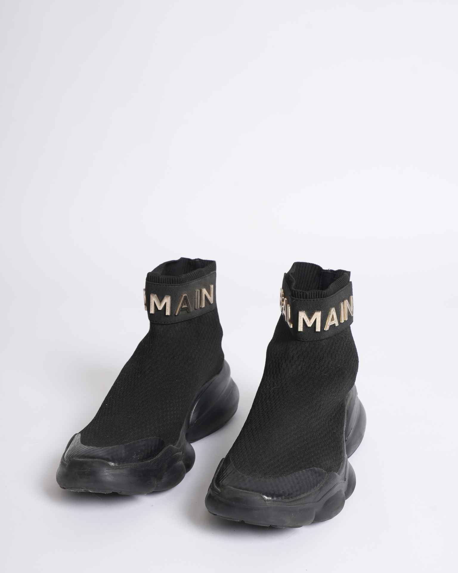 Balmain logo-embossed sock sneakers