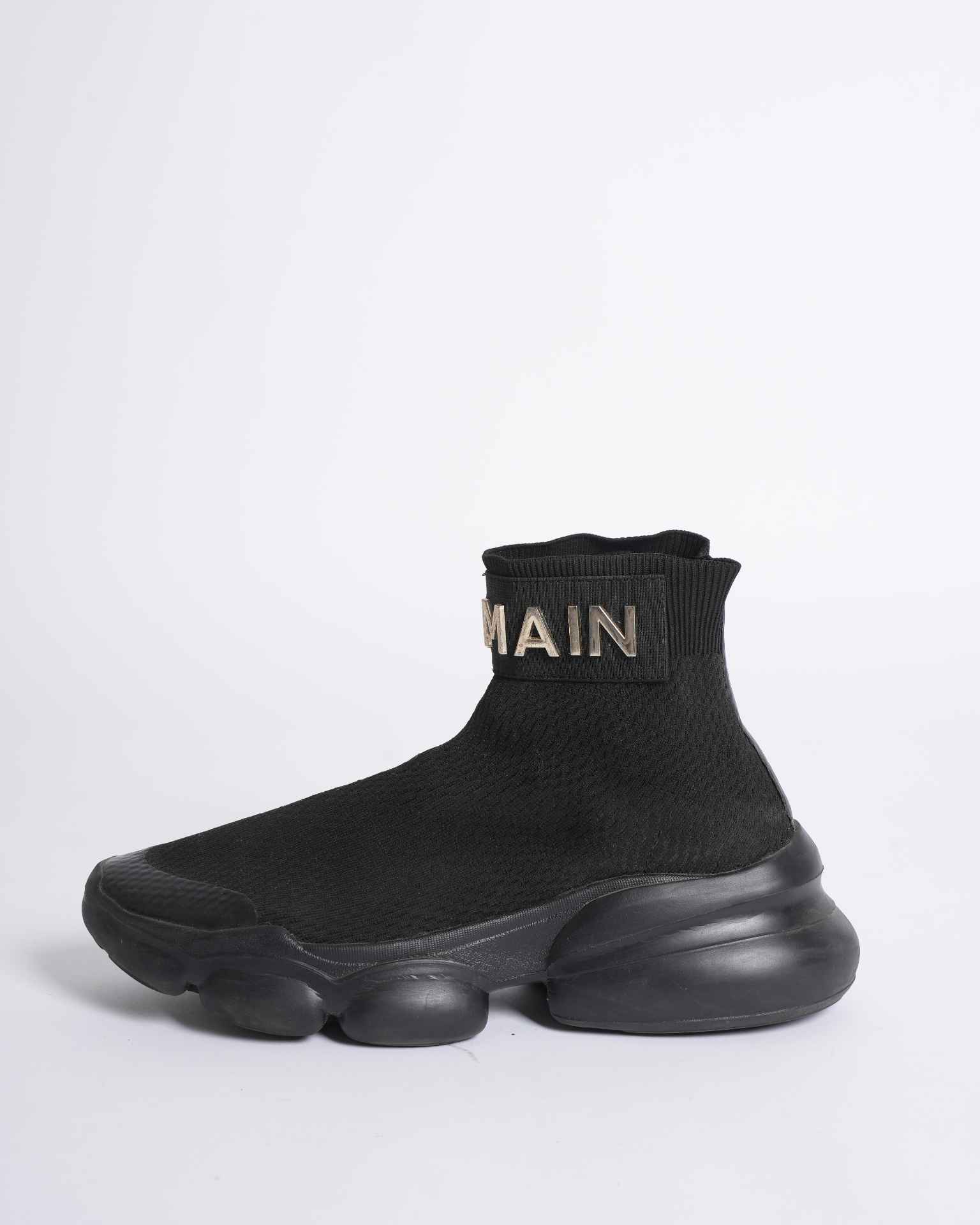Balmain logo-embossed sock sneakers