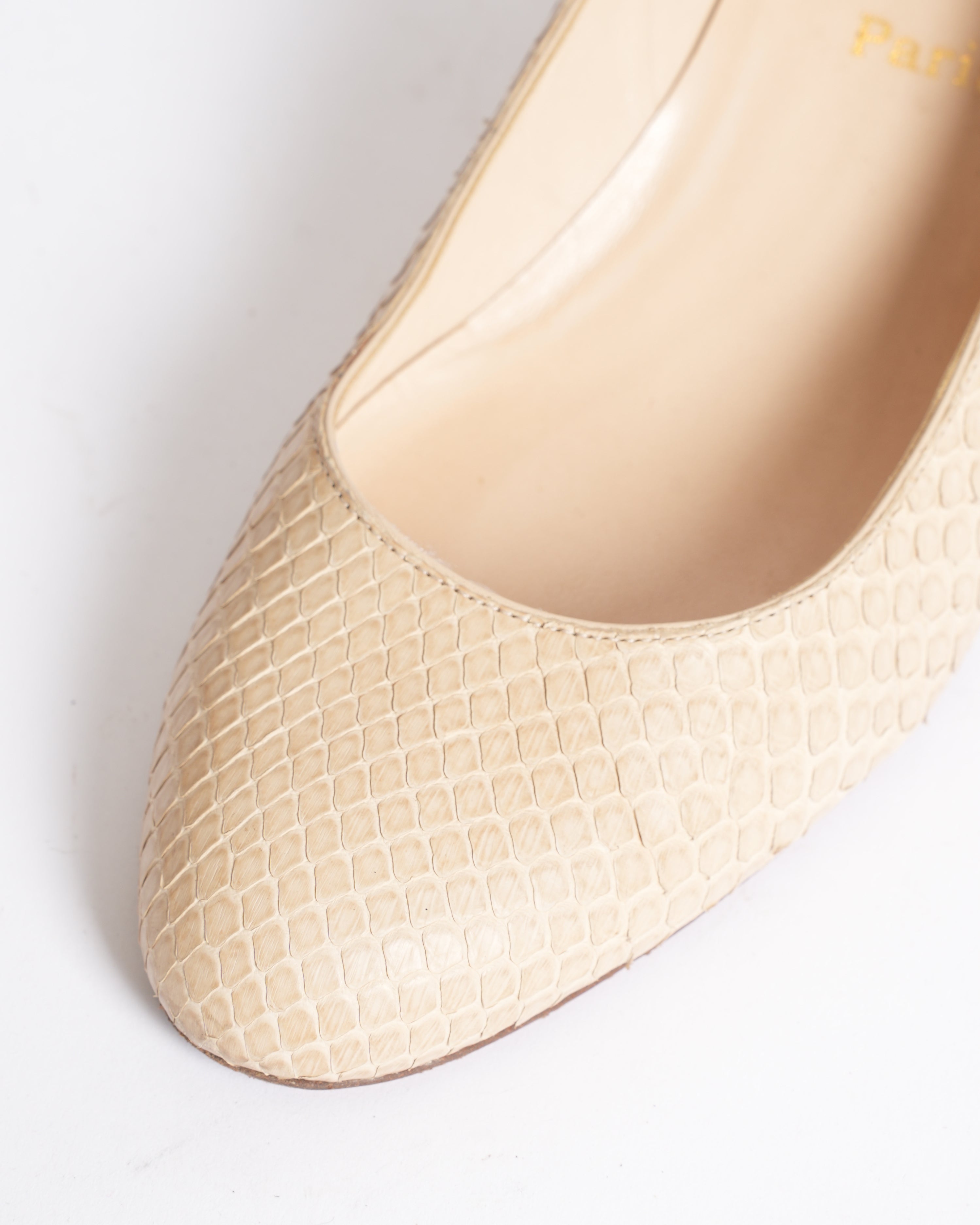 Christian Louboutin Python Skin Wedges
