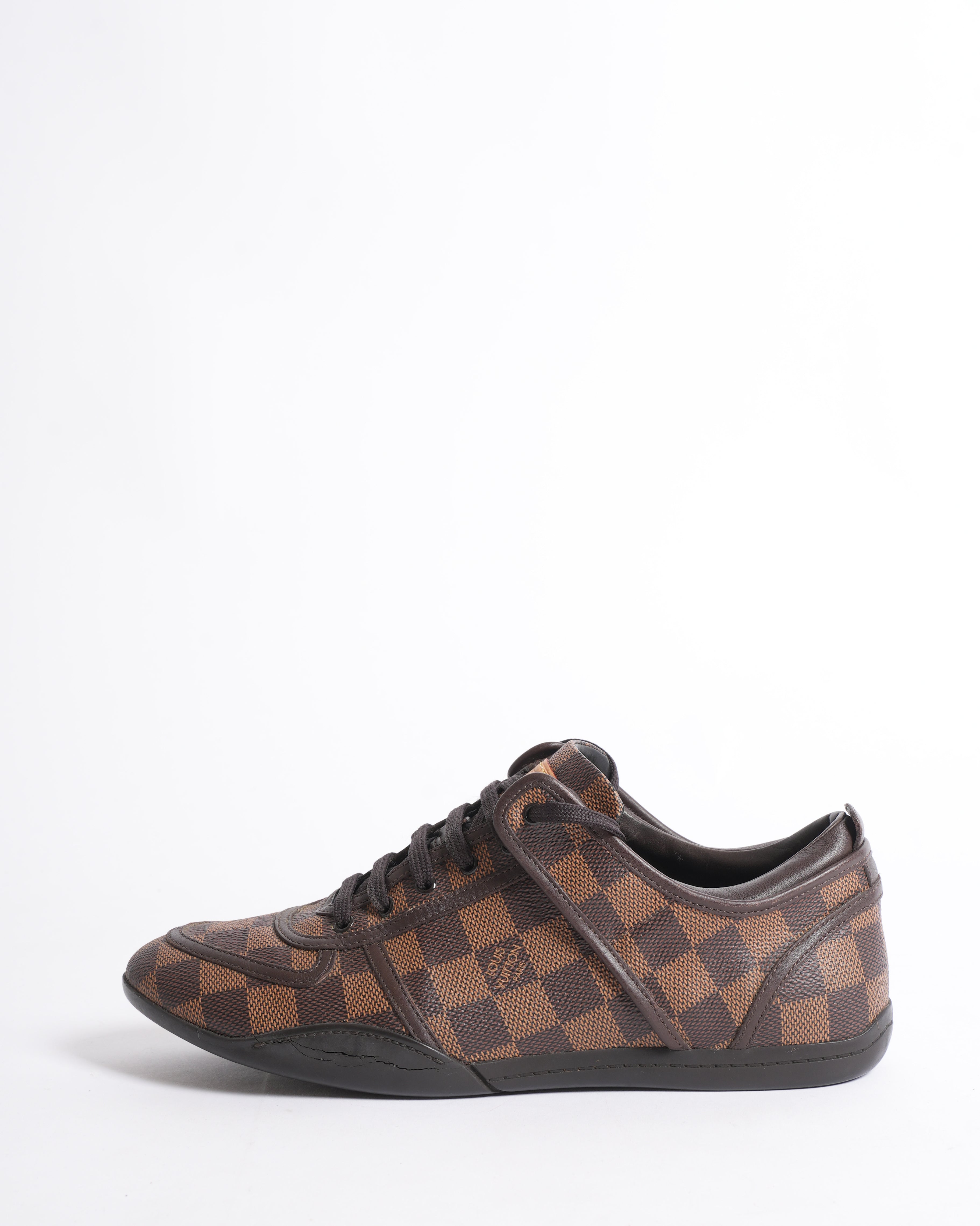 Louis Vuitton Women's Damier Ebene Coated Canvas & Leather Low Top Sneakers