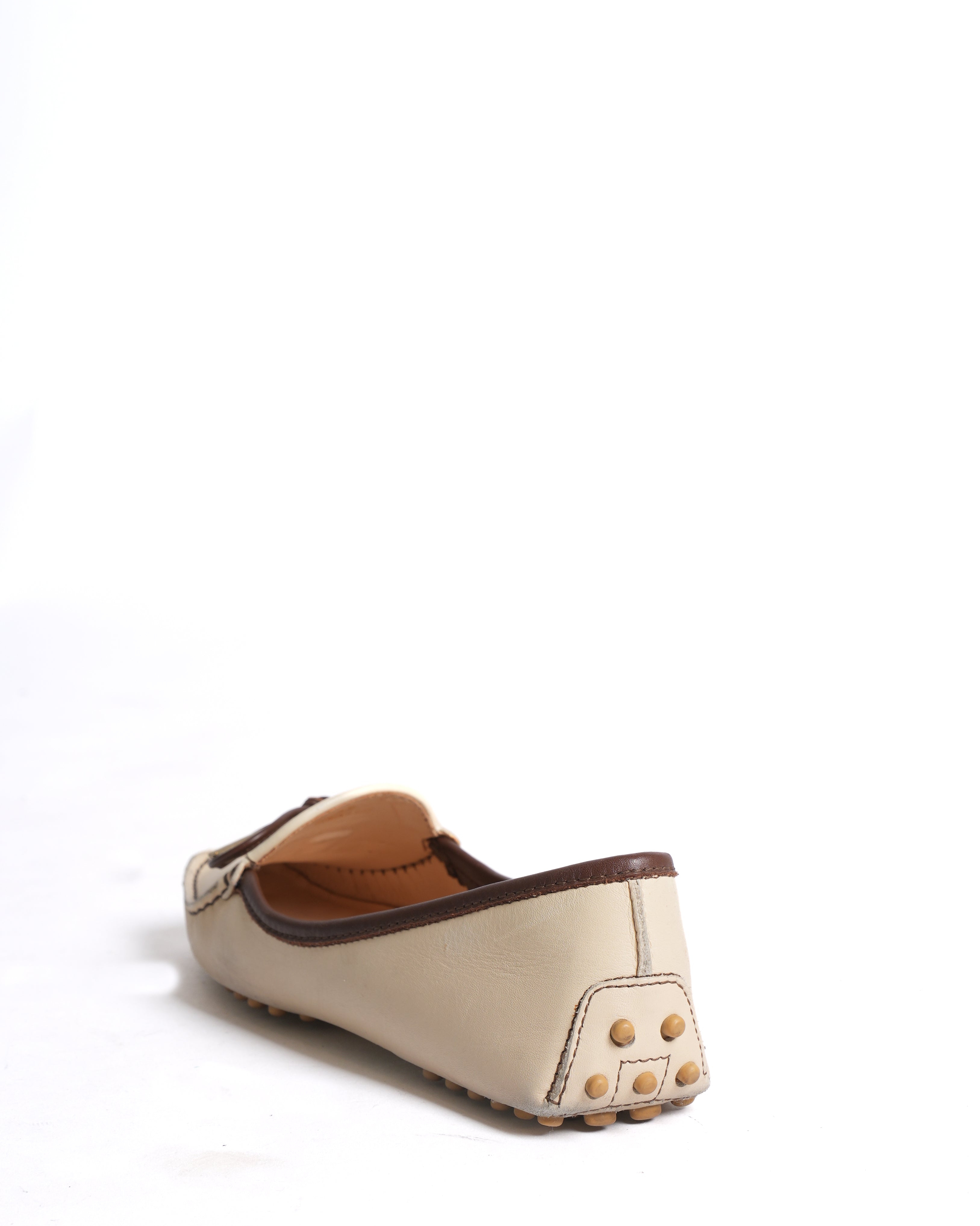 Tod's beige Leather Driving loafers