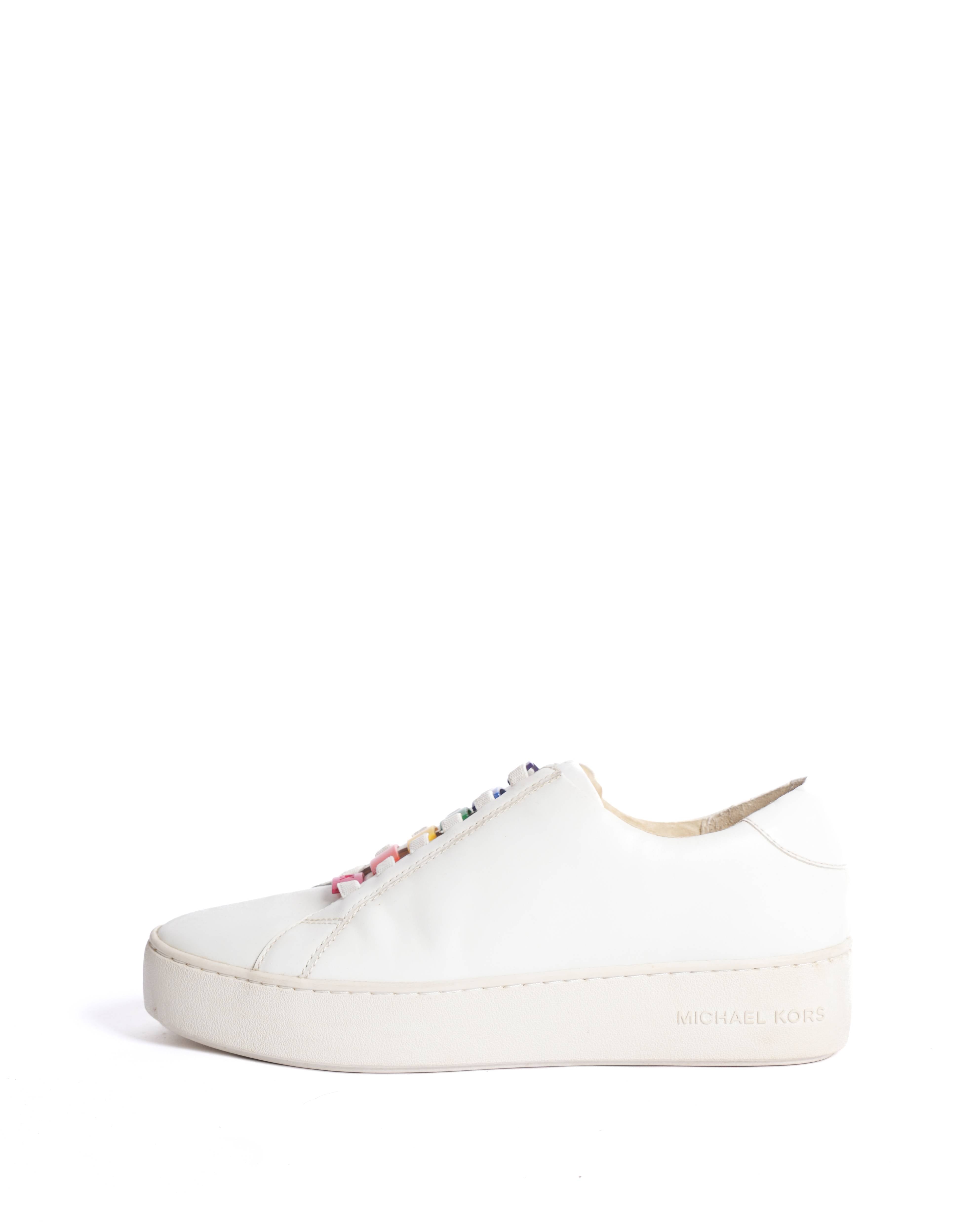 Michael kors white lace up sneakers