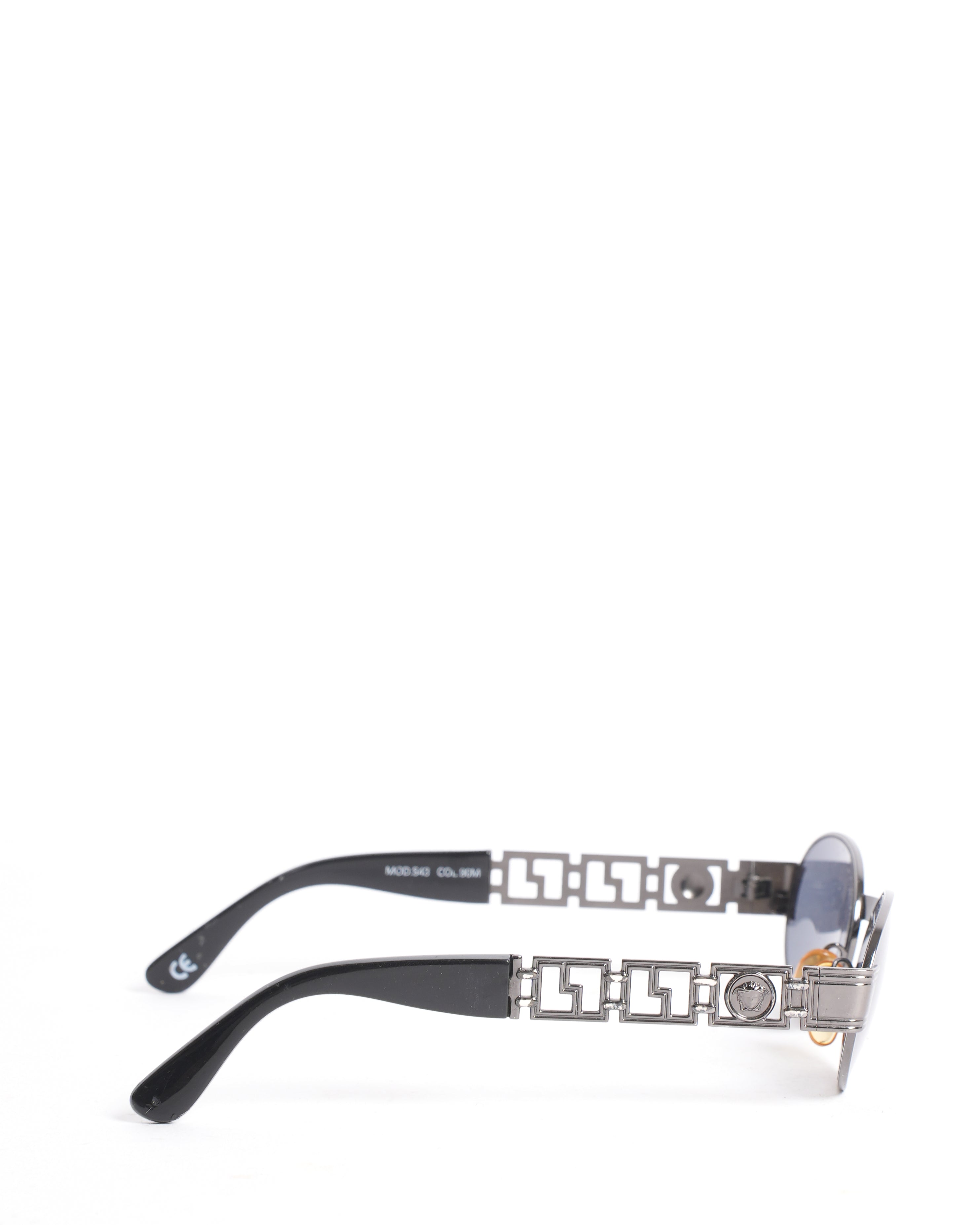 Versace Women's Oval Sunglasses in Black