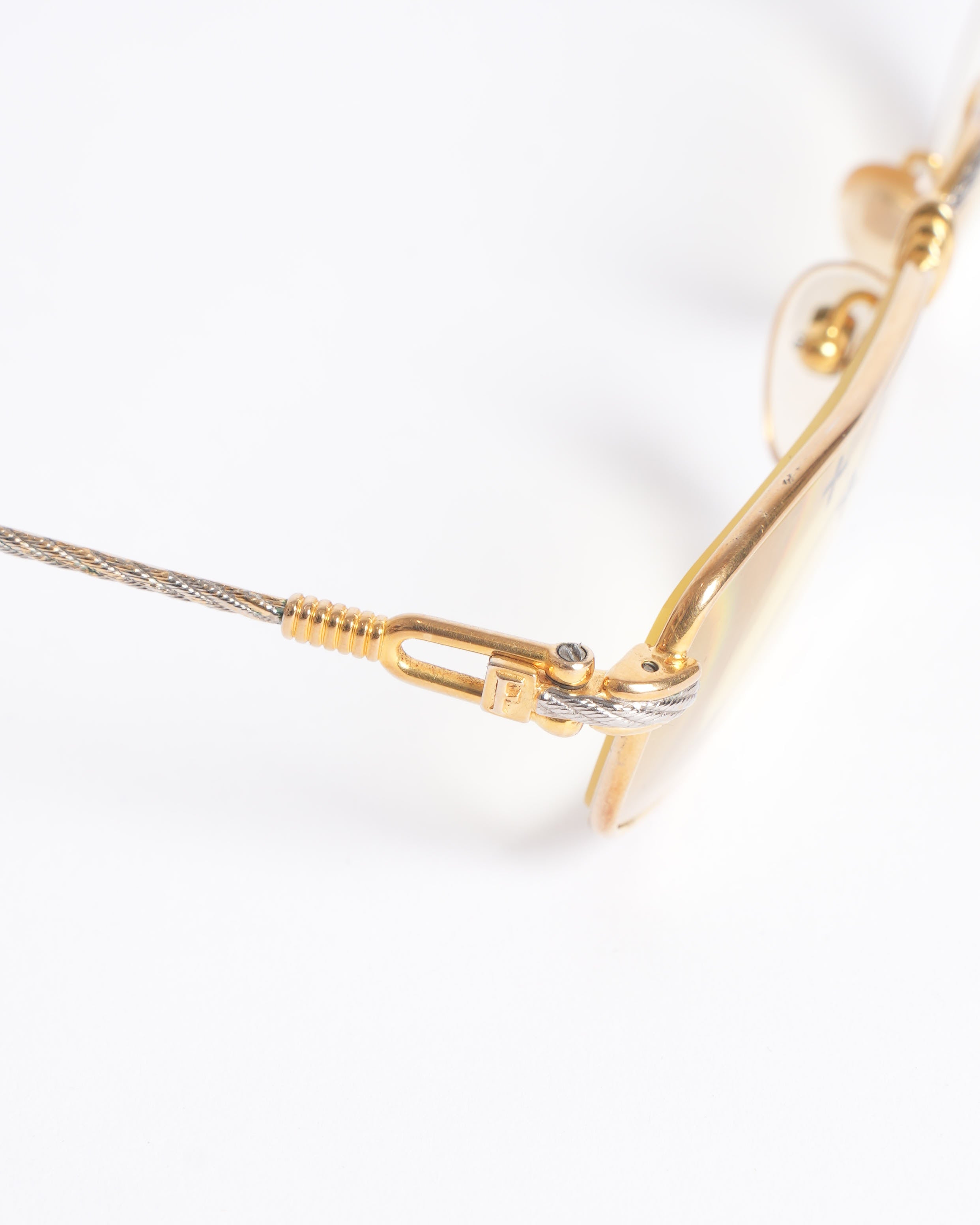 New Saint Laurent Optical Glasses In Gold Tone Metal Frame