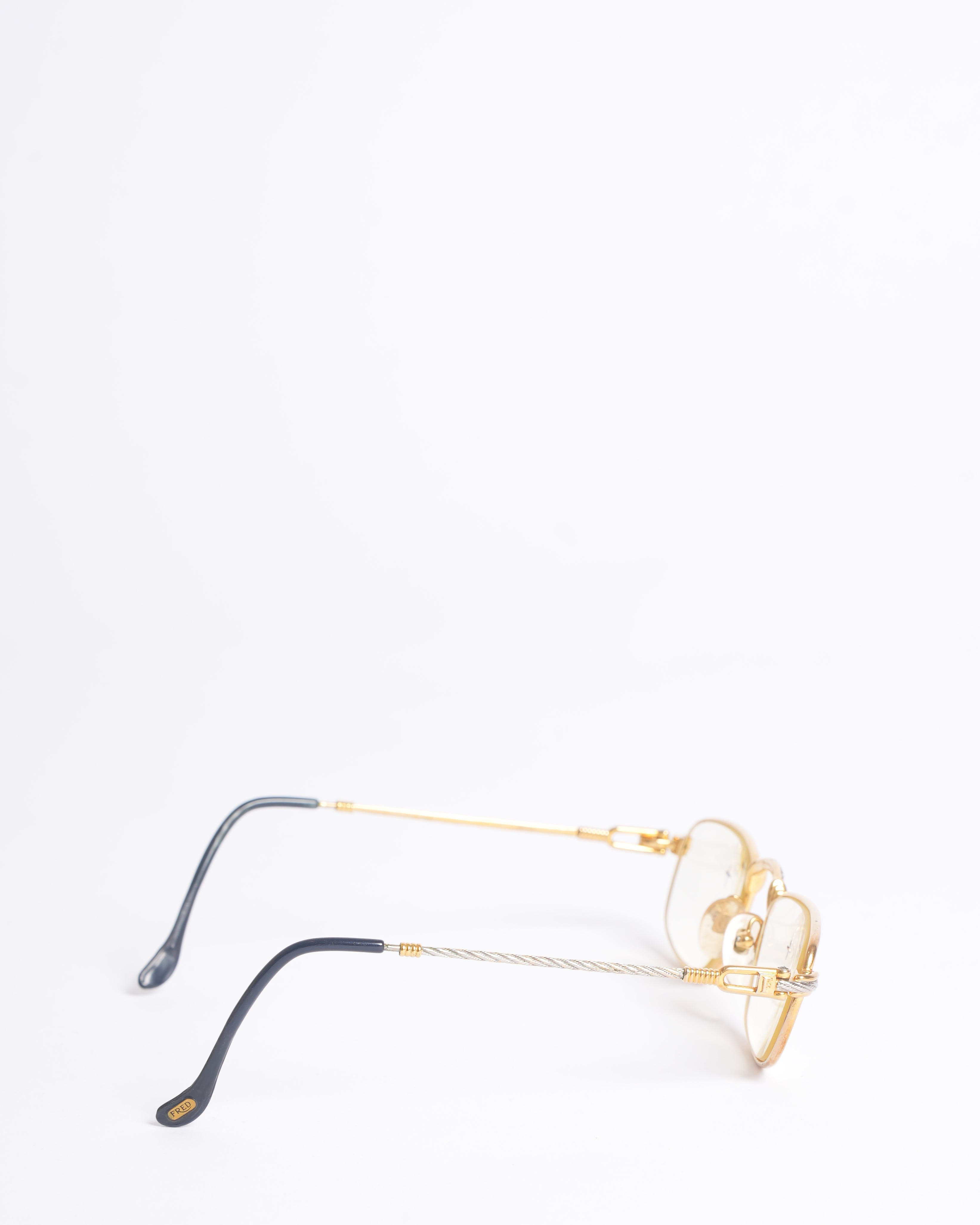 New Saint Laurent Optical Glasses In Gold Tone Metal Frame
