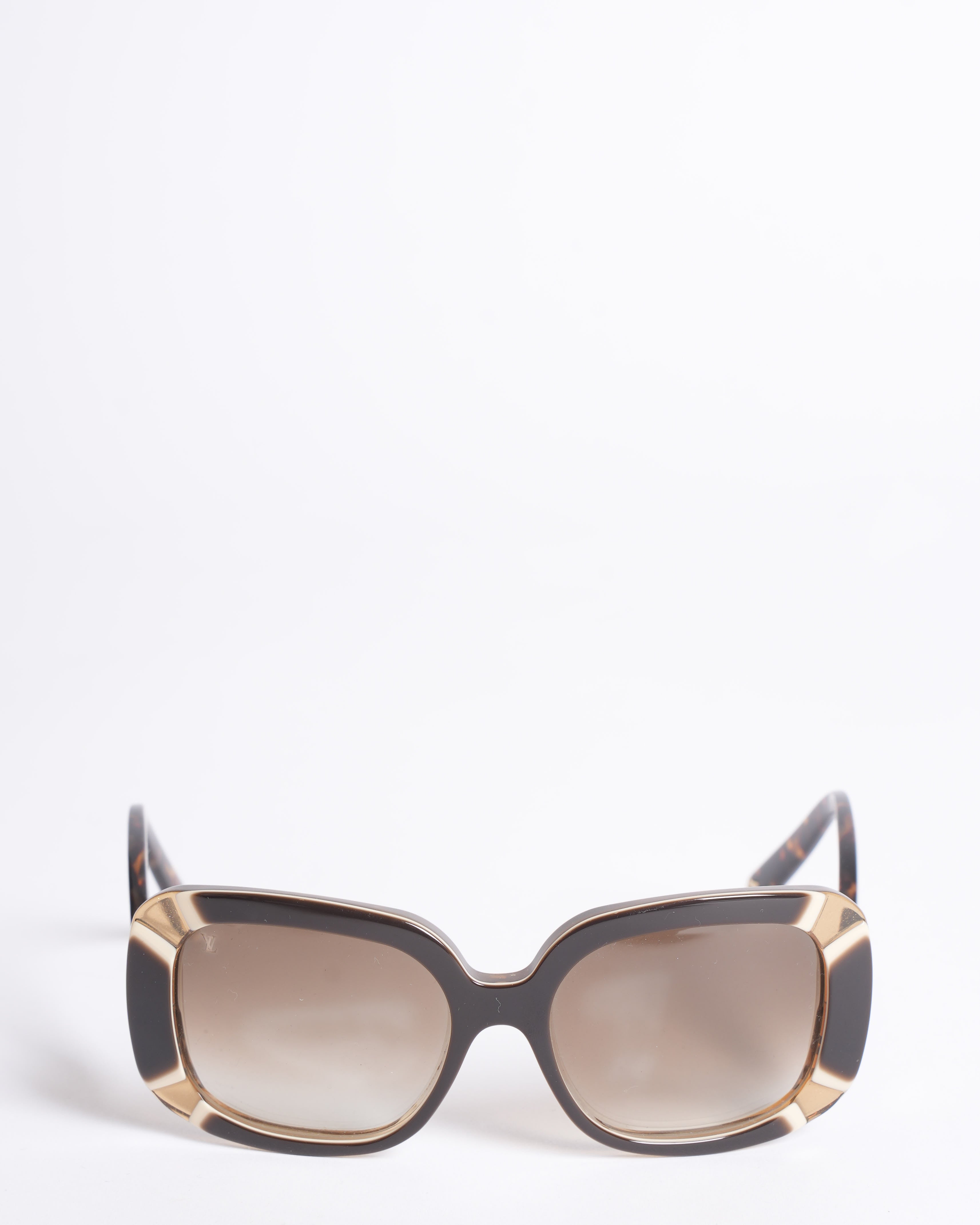 Louis Vuitton Square Anemone Oversized Sunglasses In Brown