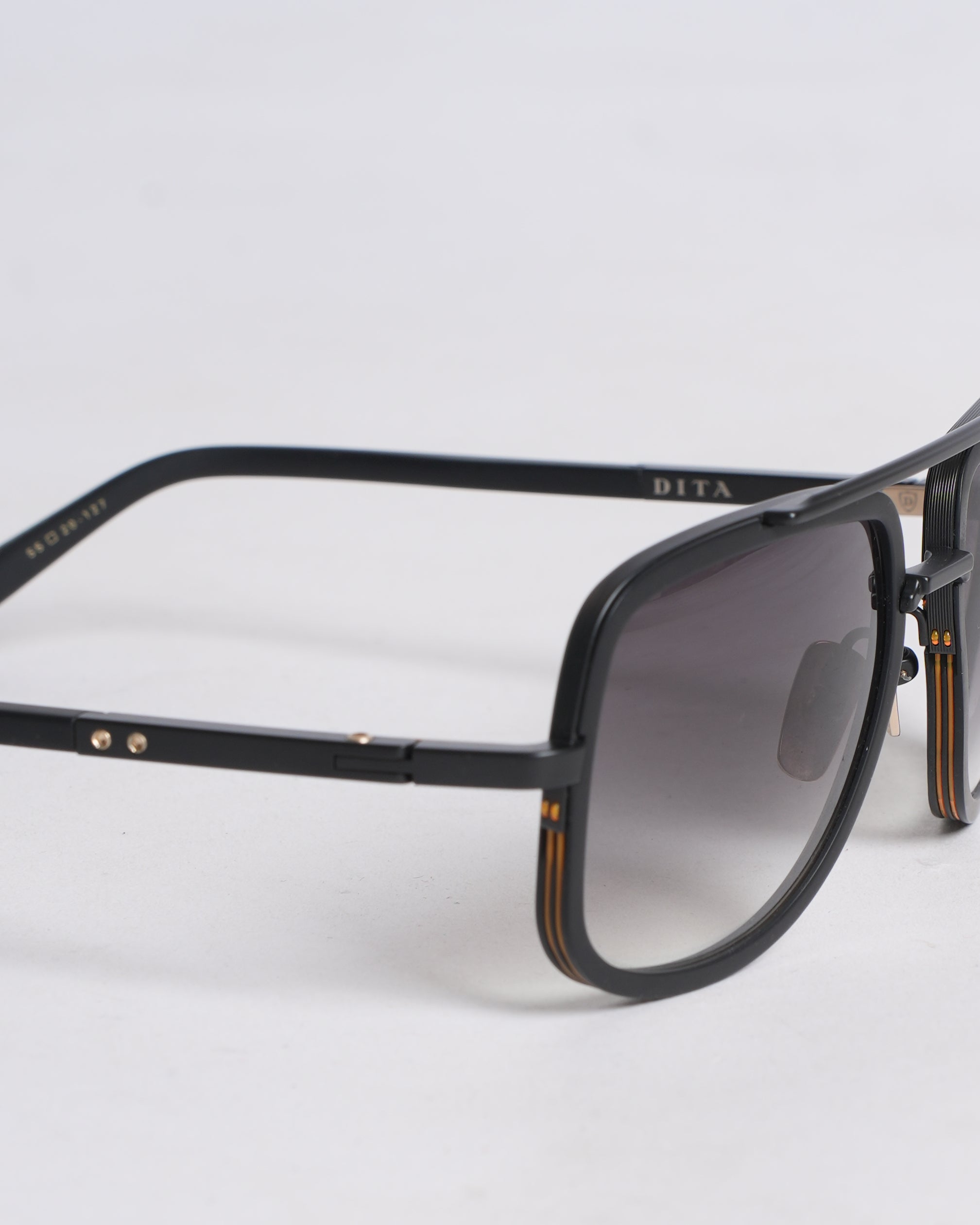 New Dita men full rim black square sunglasses