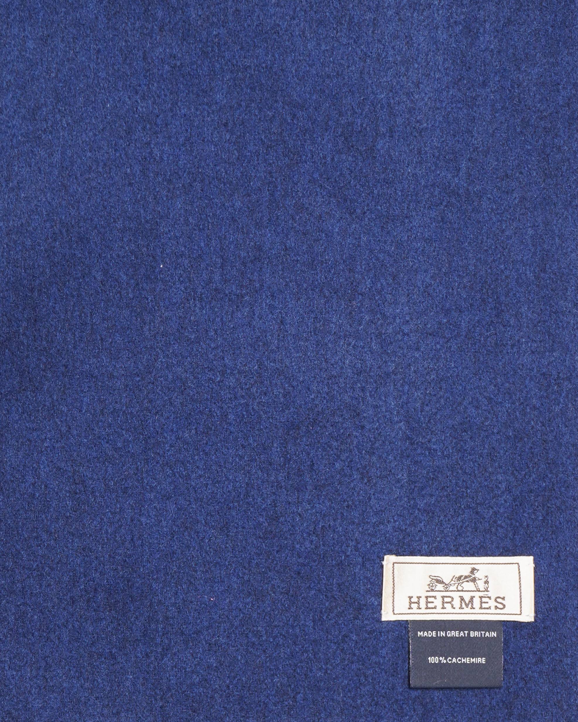 New Hermès Cashmere stole in Navy Blue