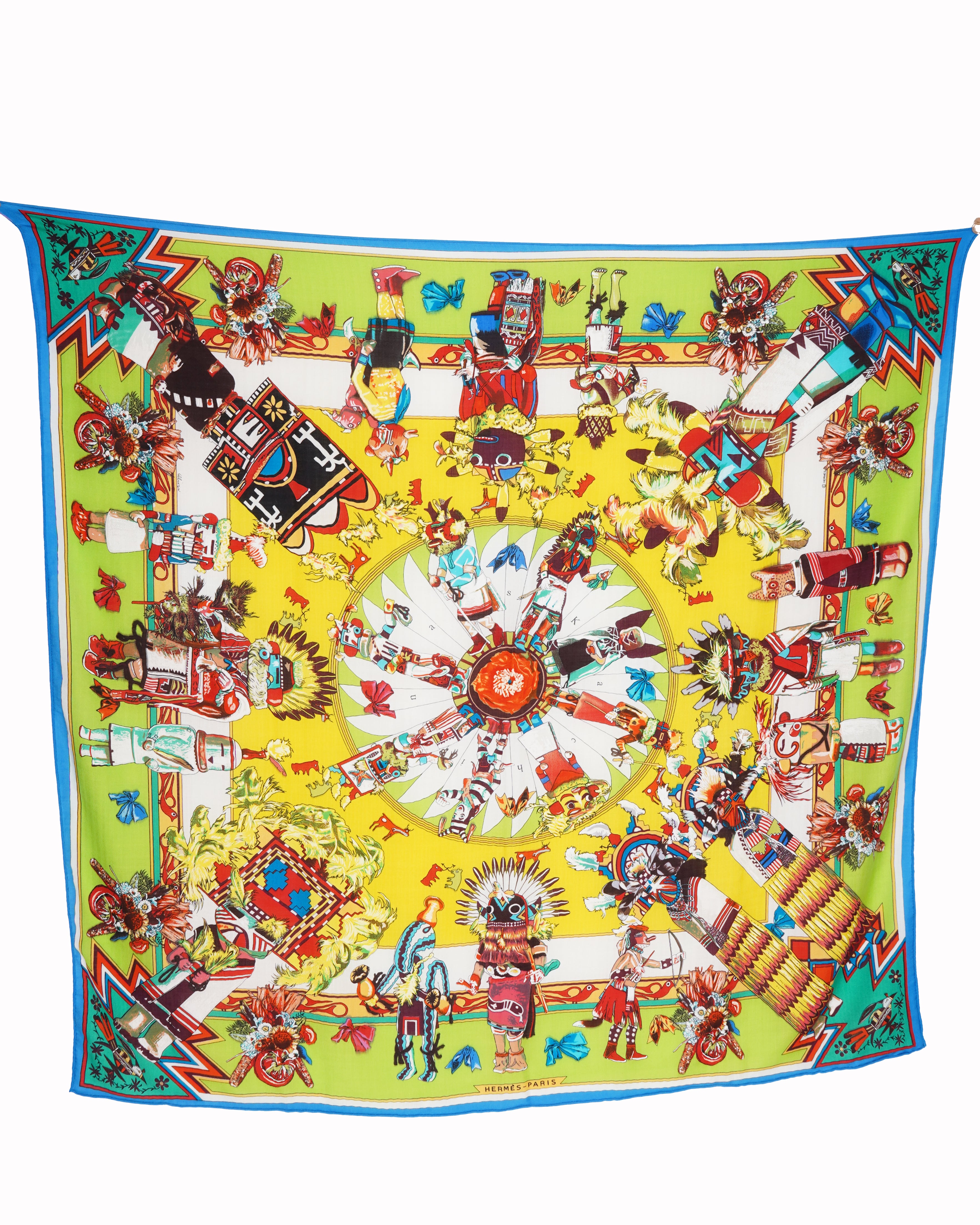 New Hermes Kachina Cashmere Silk Carrie 140cms Women's Scarf