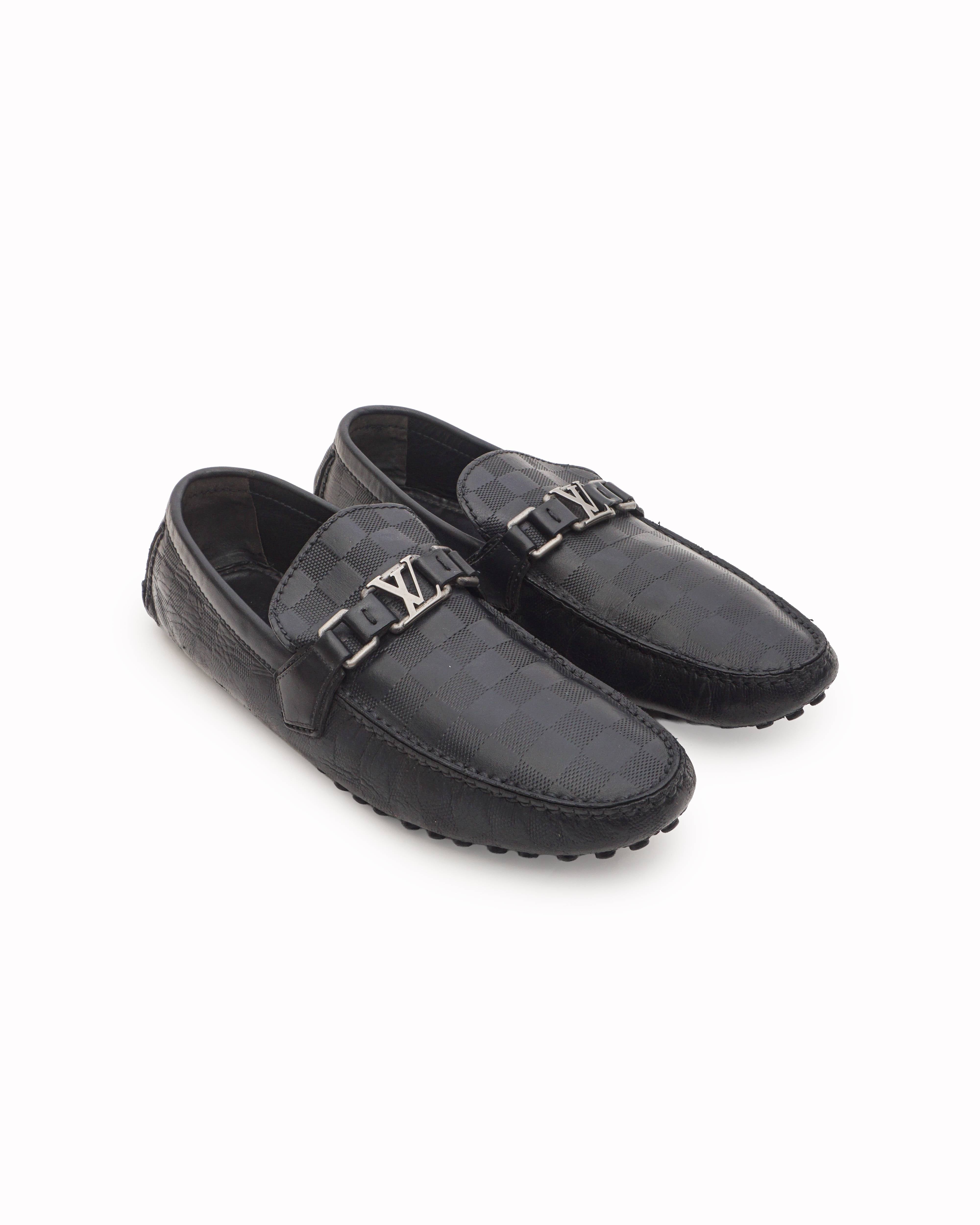 Louis Vuitton LV Initials Damier Leather Driving Loafers