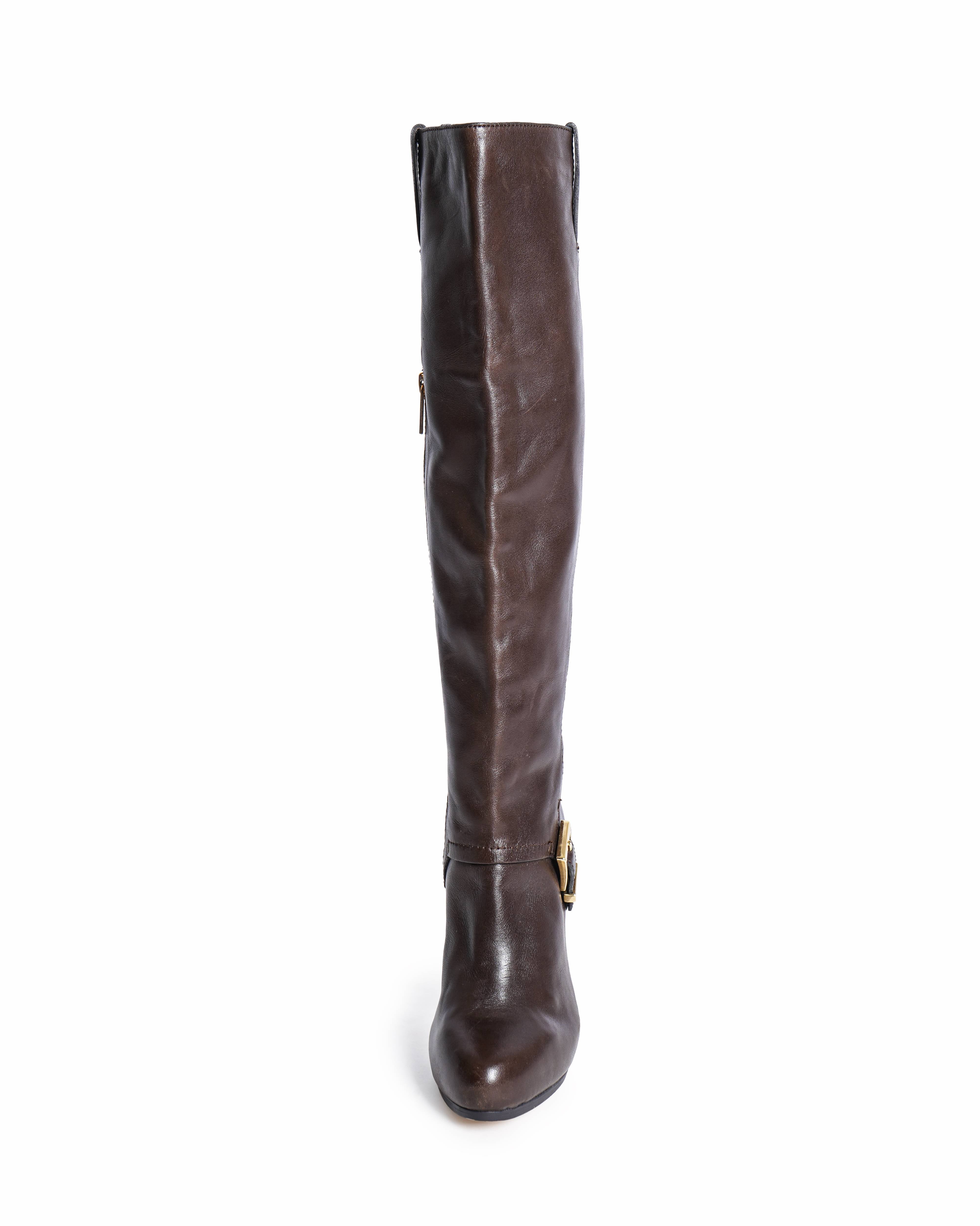Michael Kors Brown Leather Knee-High Boots