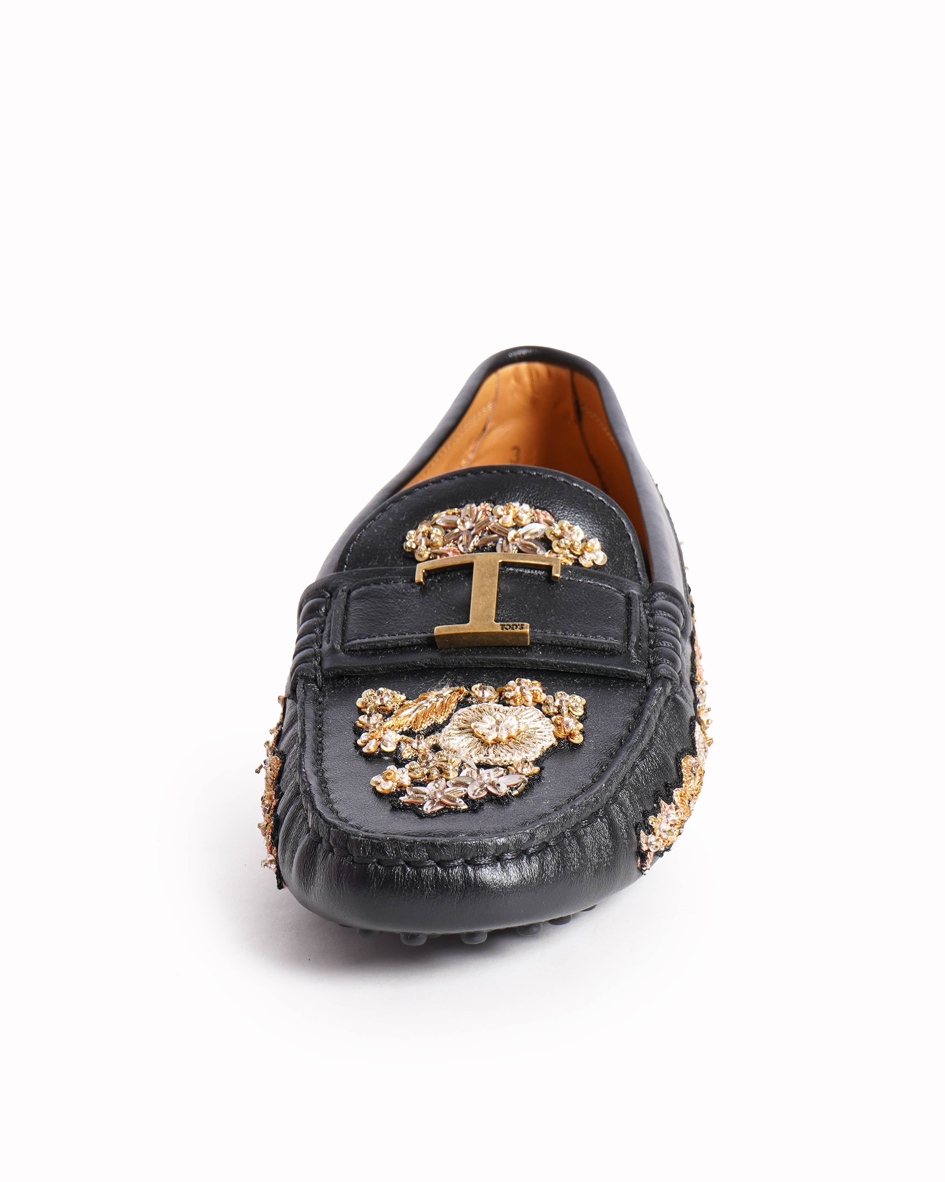 Tods x Rahul Mishra T Timeless Gommino Driving Shoes