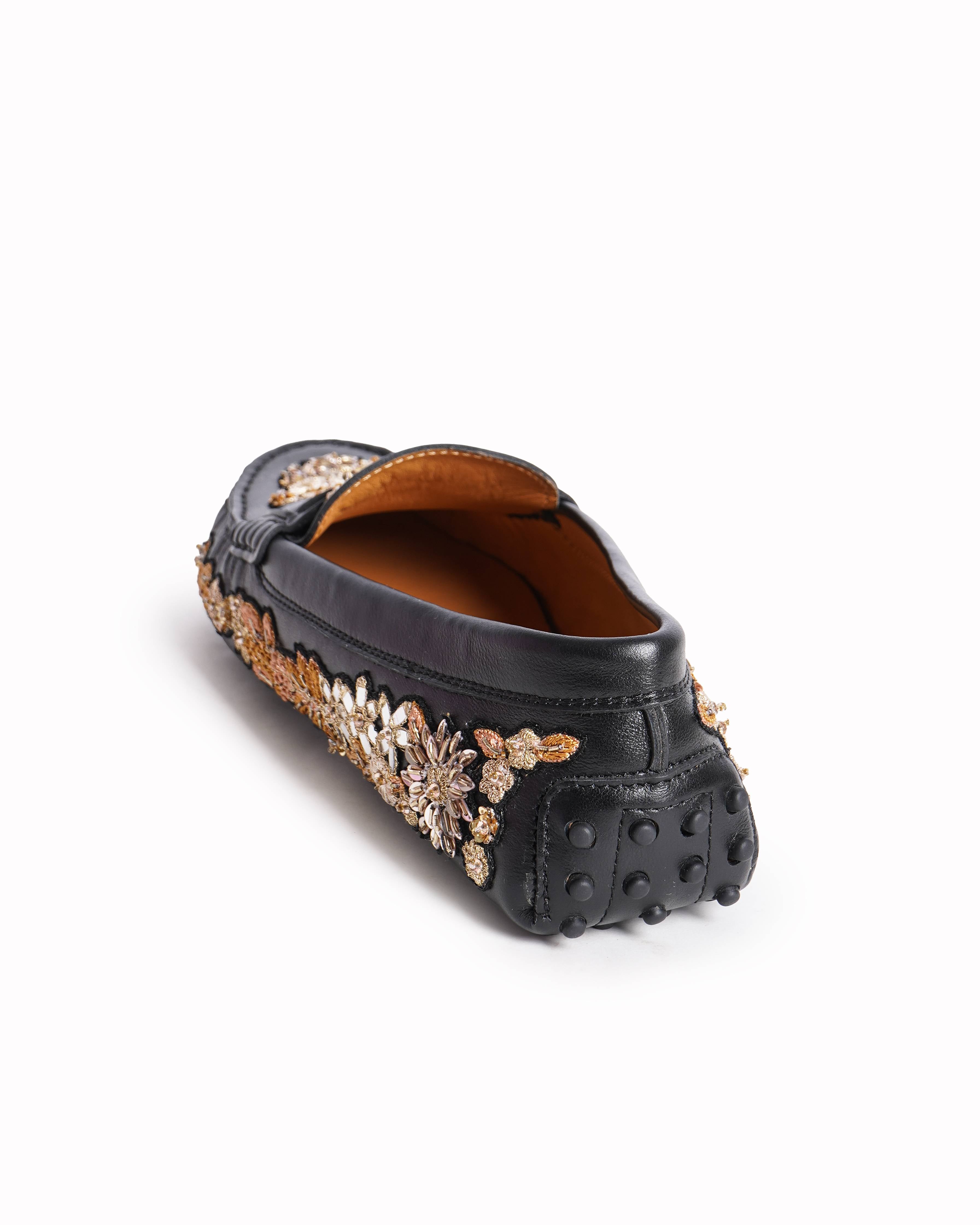 Tods x Rahul Mishra T Timeless Gommino Driving Shoes