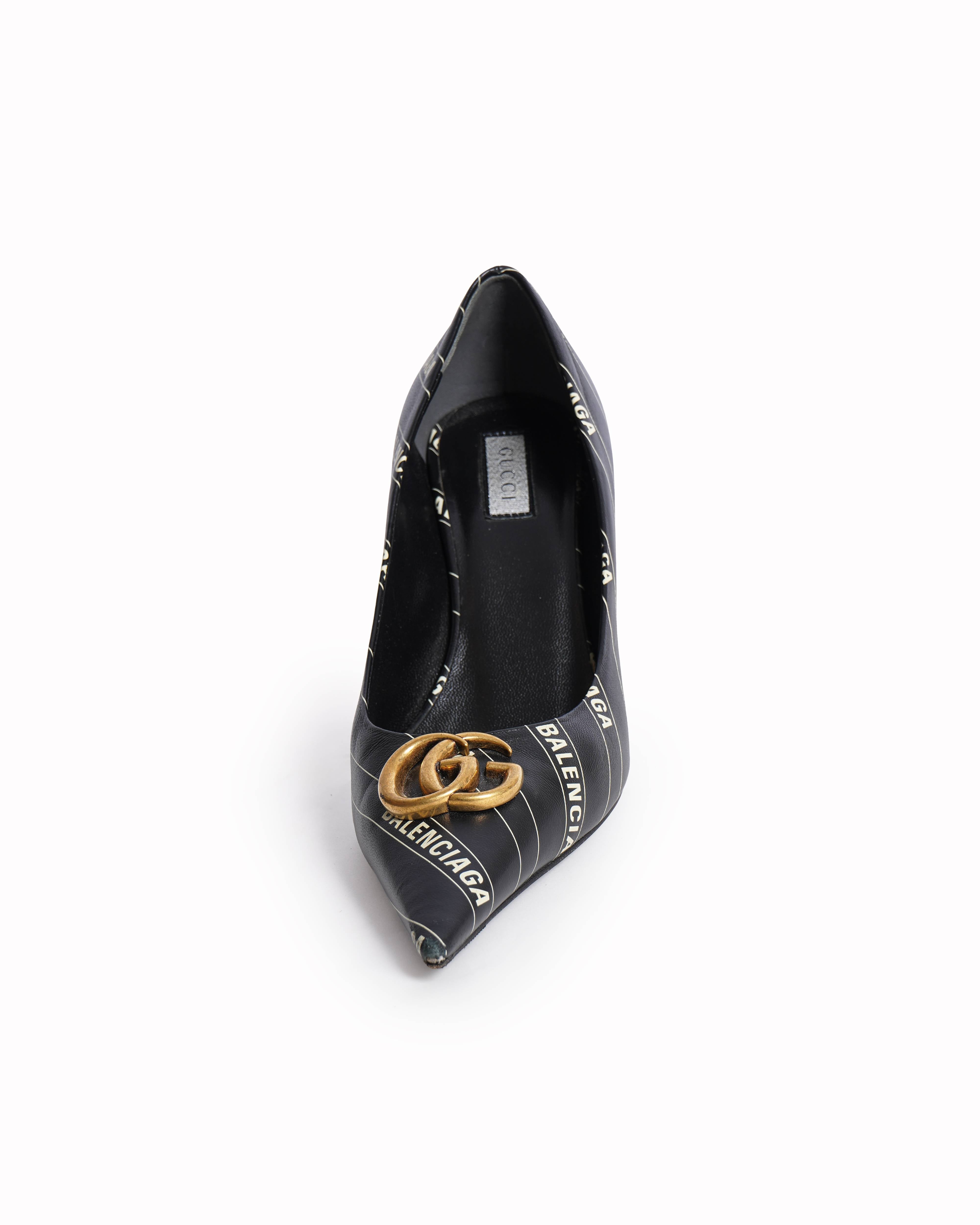 Gucci x Balenciaga Leather Hacker Project Knife Marmont Leather Pumps