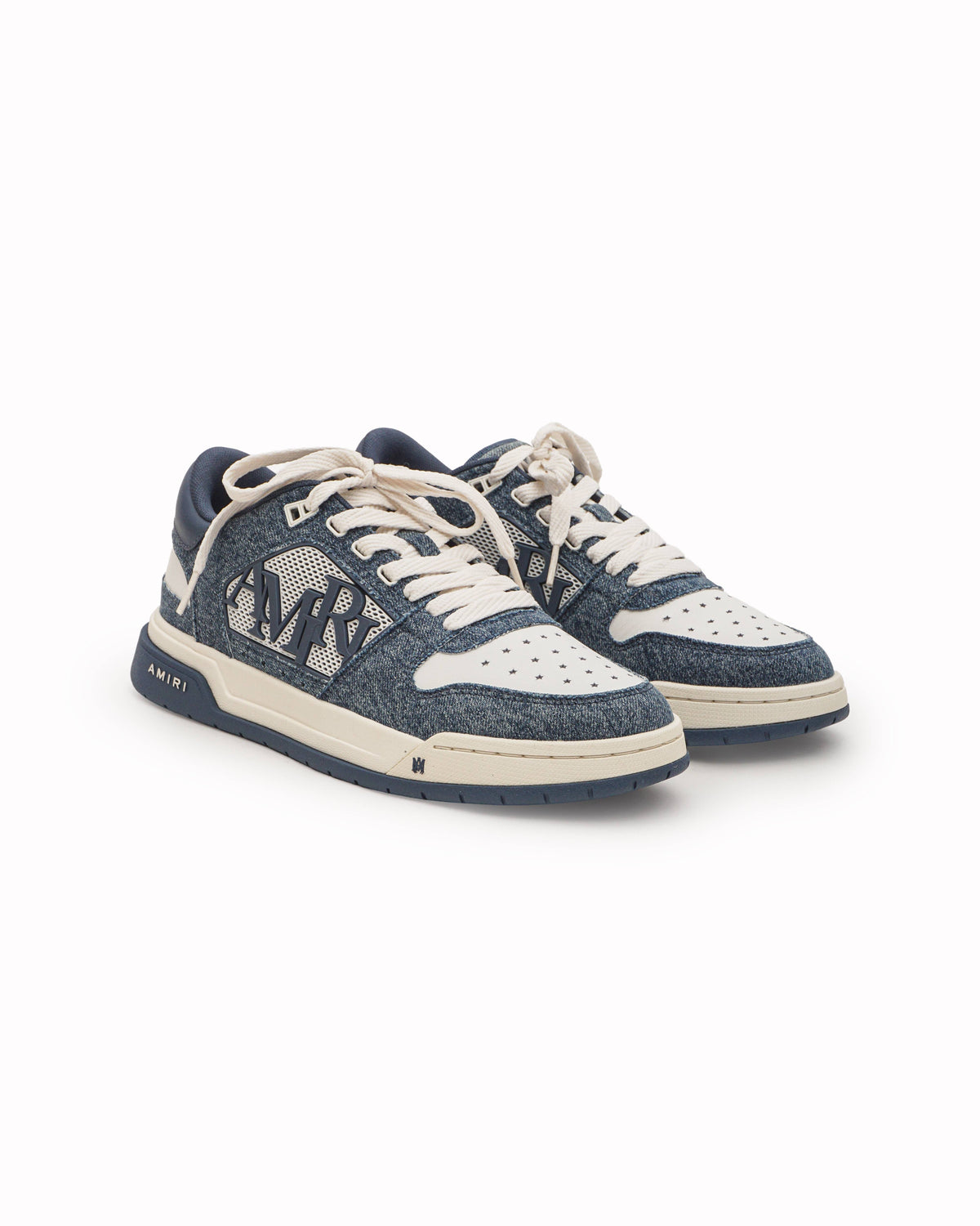 Amiri Vintage Washed Indigo Denim Low Sneakers
