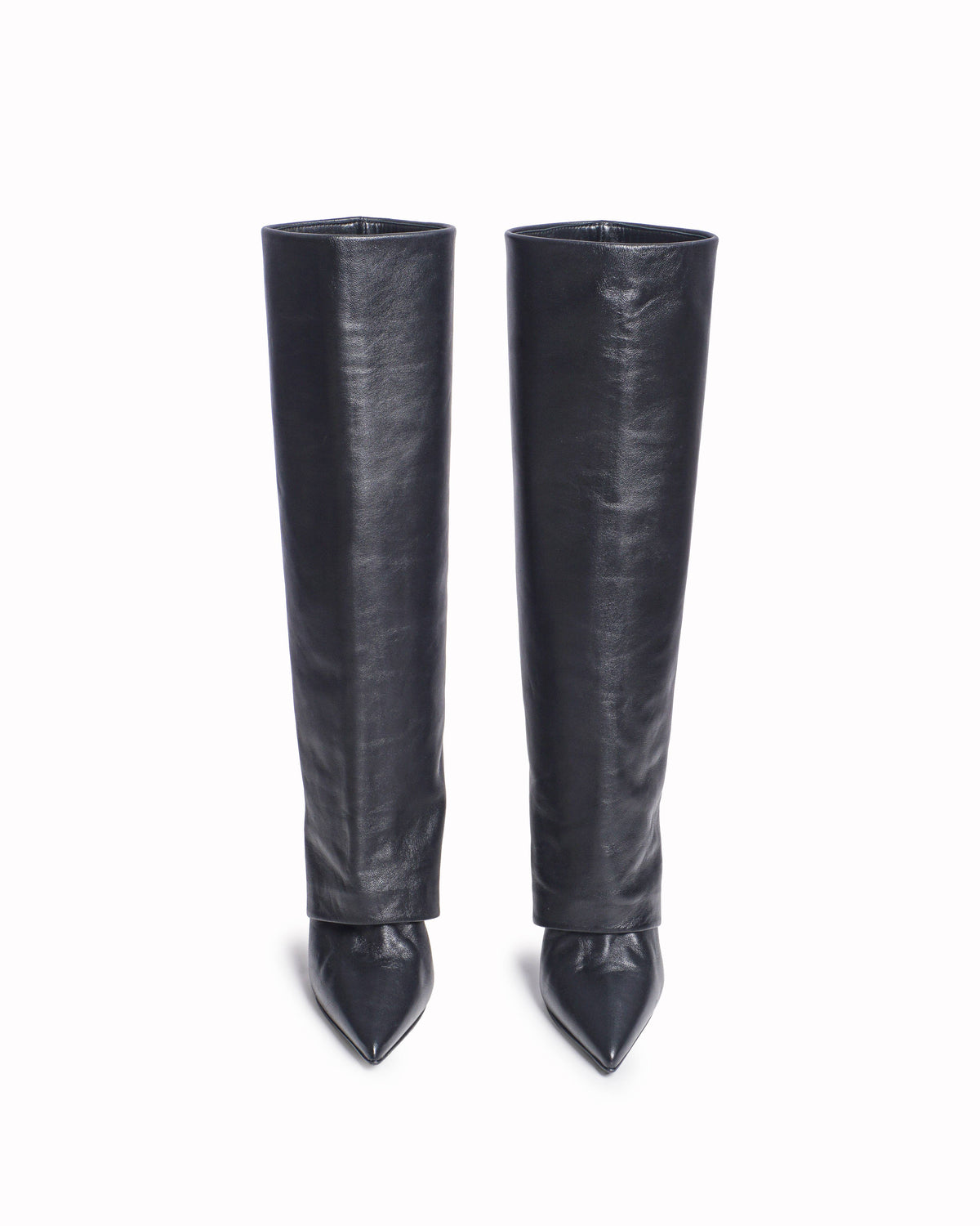 Le Silla Andy Black Leather Cuffed Boots