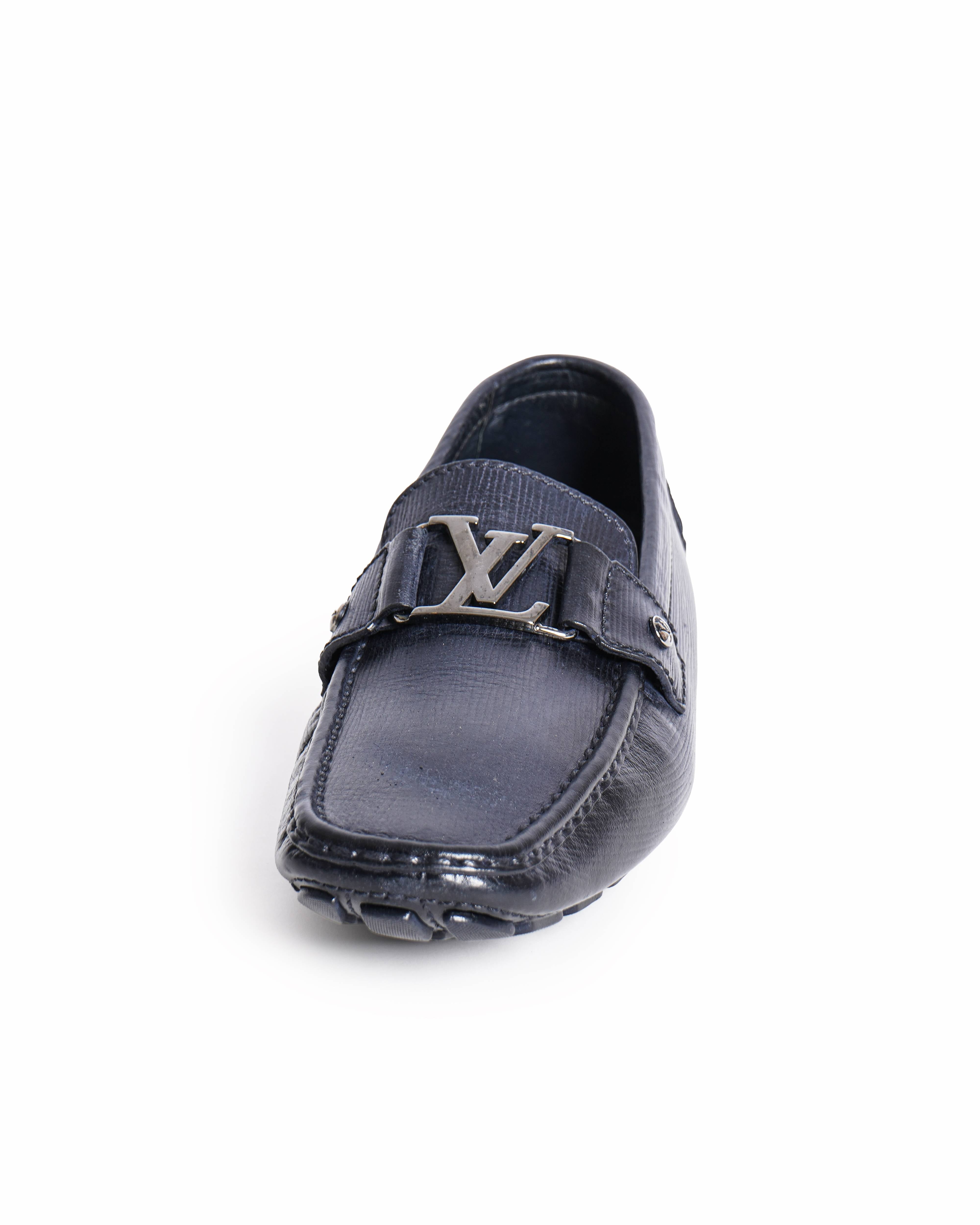 Louis Vuitton Men's Ink Blue Epi Leather Loafers