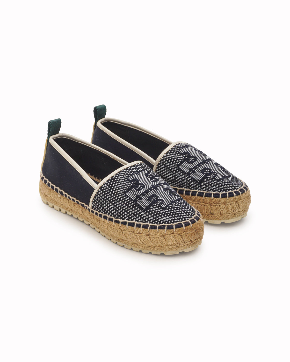 Tory Burch Miranda Navy Lug-Sole Espadrilles
