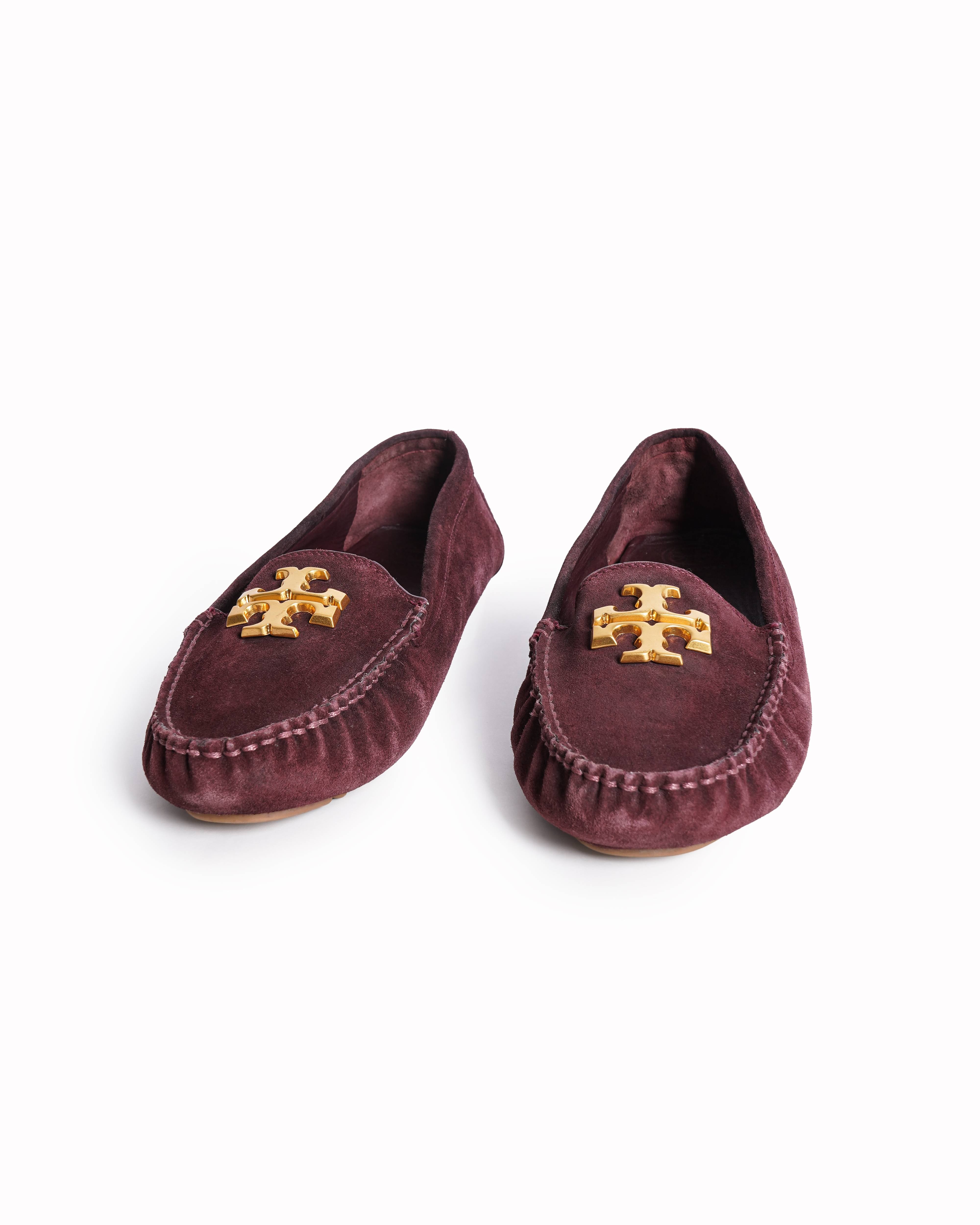 Tory Burch Burgundy Suede Women's Loafers