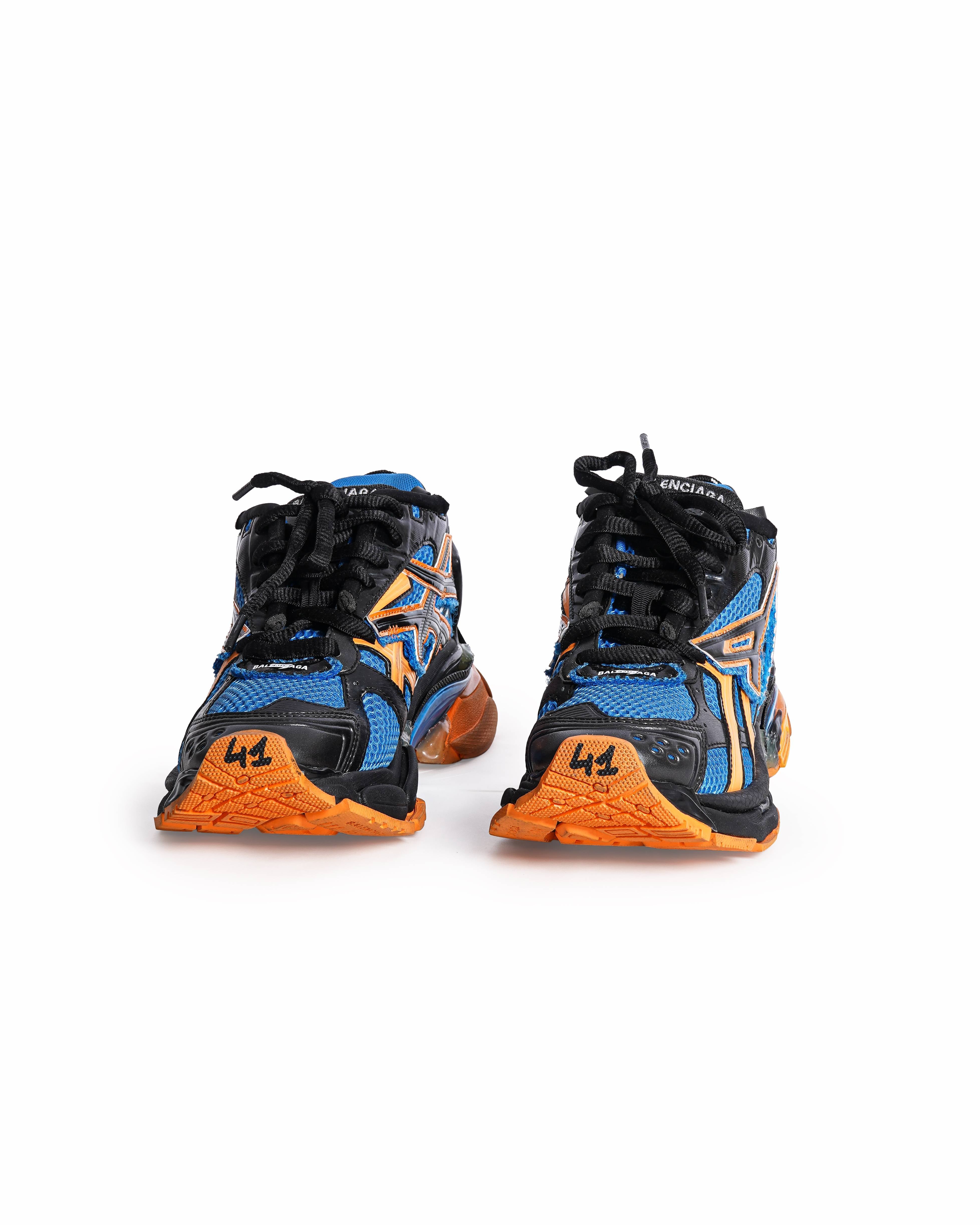 Balenciaga Runner Sneakers in Blue, Orange, and Black