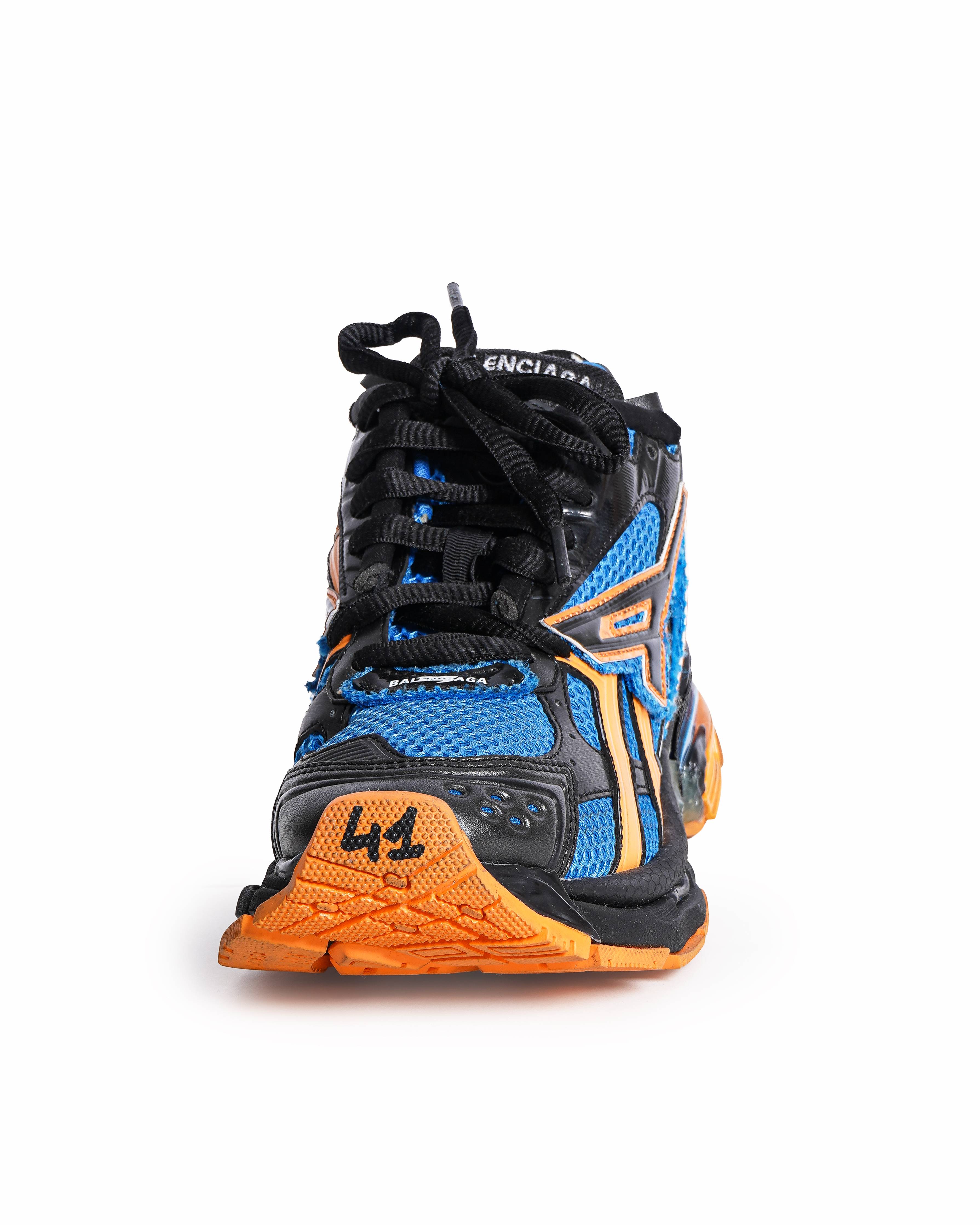 Balenciaga Runner Sneakers in Blue, Orange, and Black