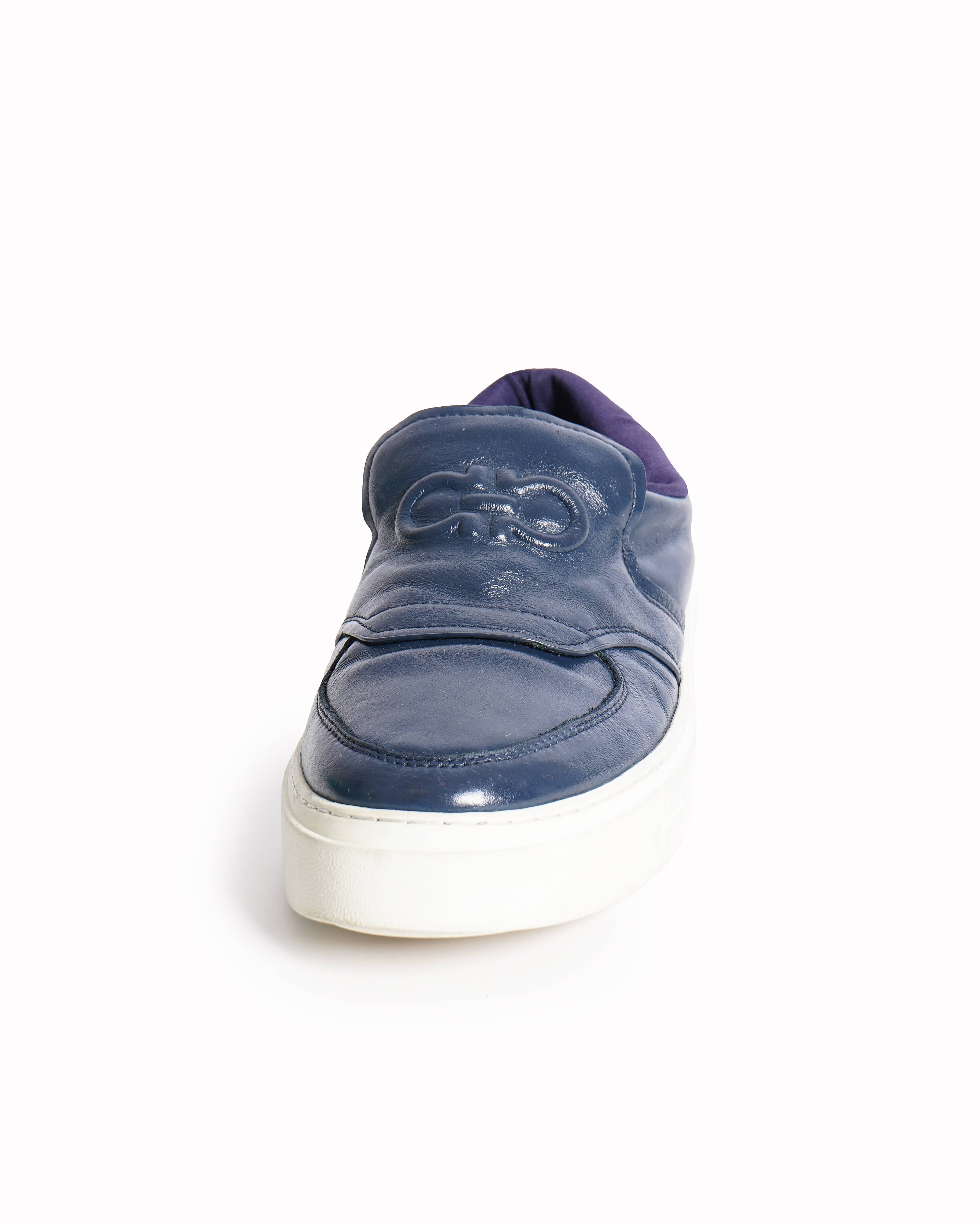 Salvatore Ferragamo Navy Blue Slip-on shoes