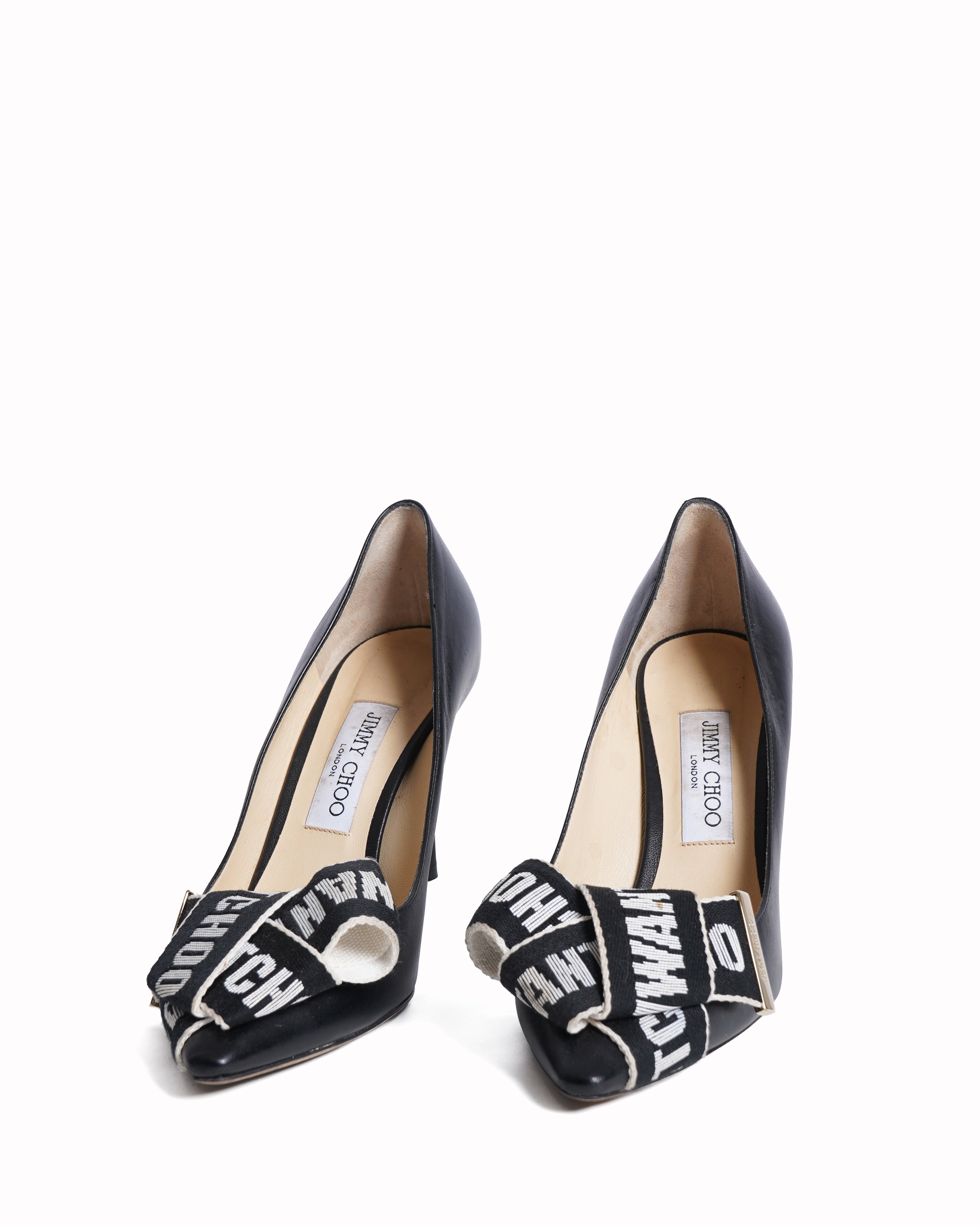 Jimmy Choo Tegan Logo Ribbon Pumps