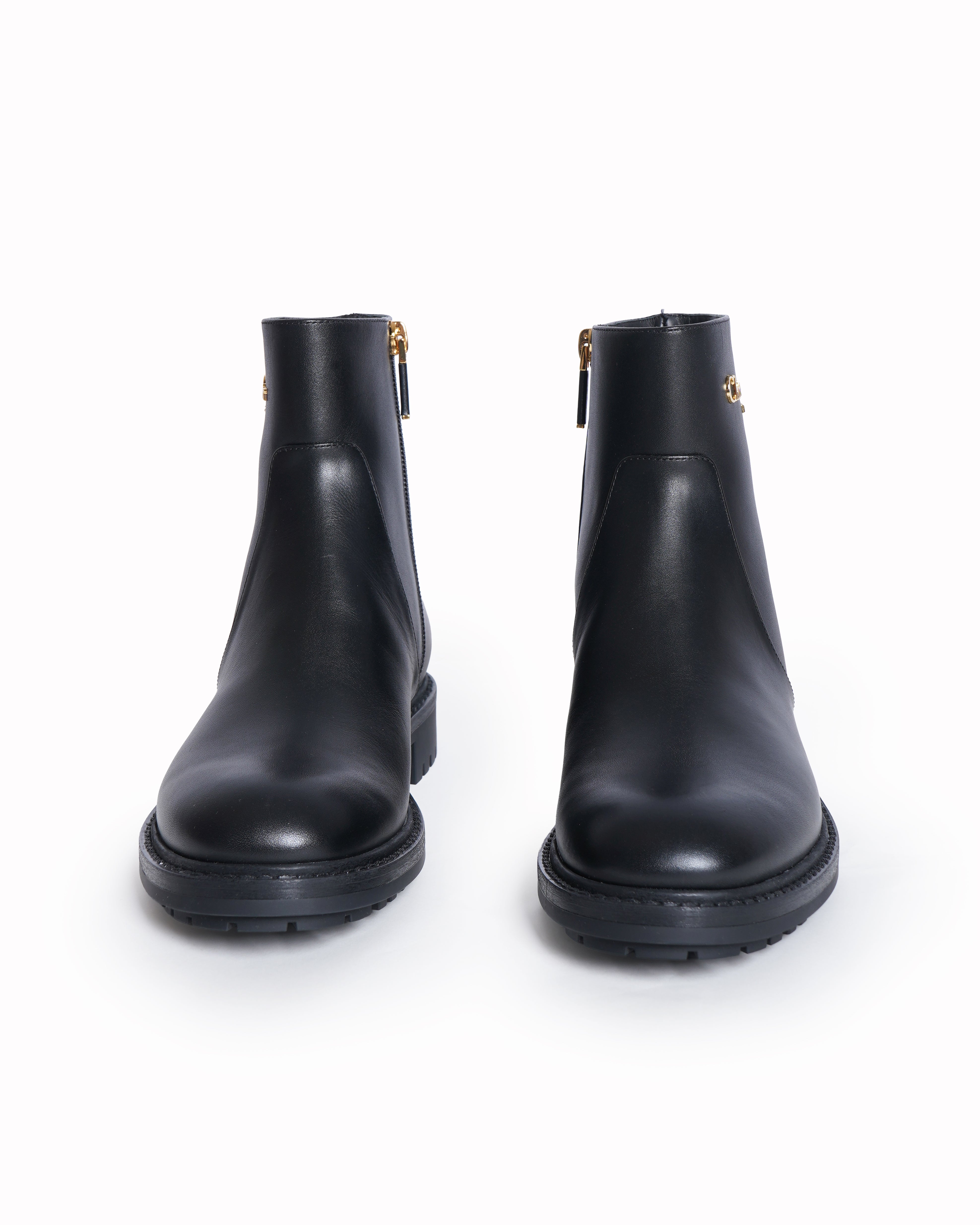 New Christian Dior D-Town Ankle Boot Black Brushed Calfskin Leather