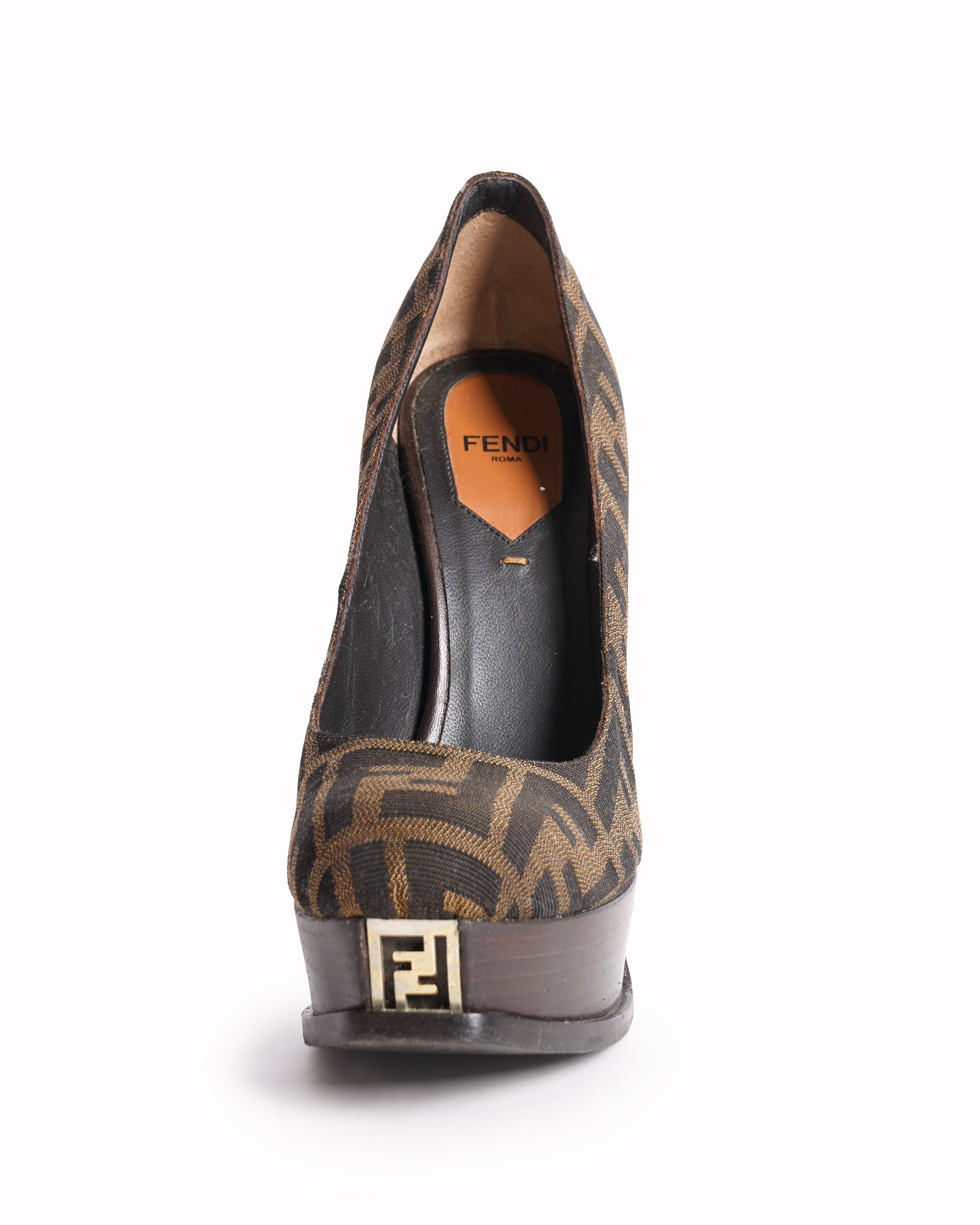 Fendi Zucca print pumps