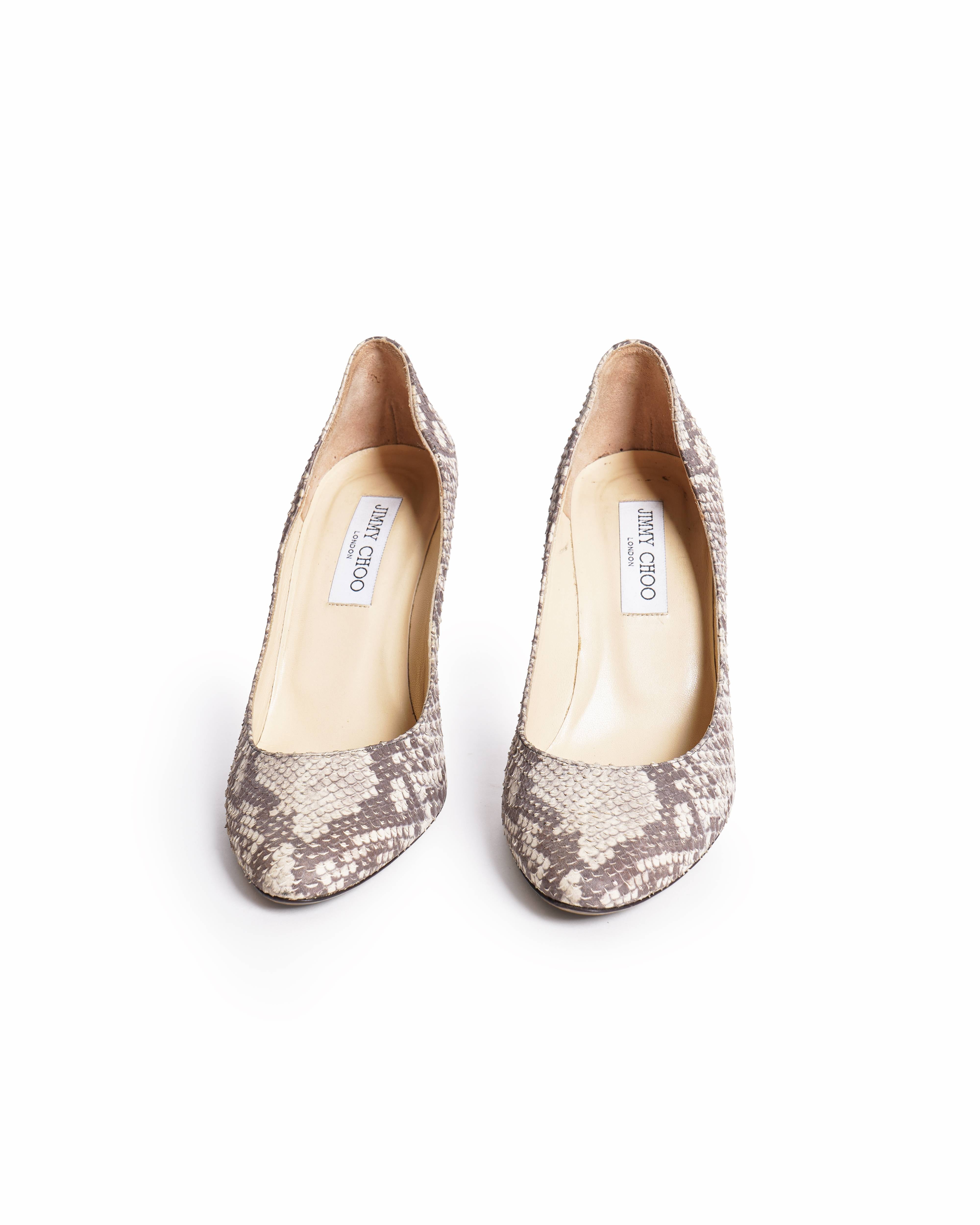 Jimmy Choo Snakeskin Stilettos Pumps