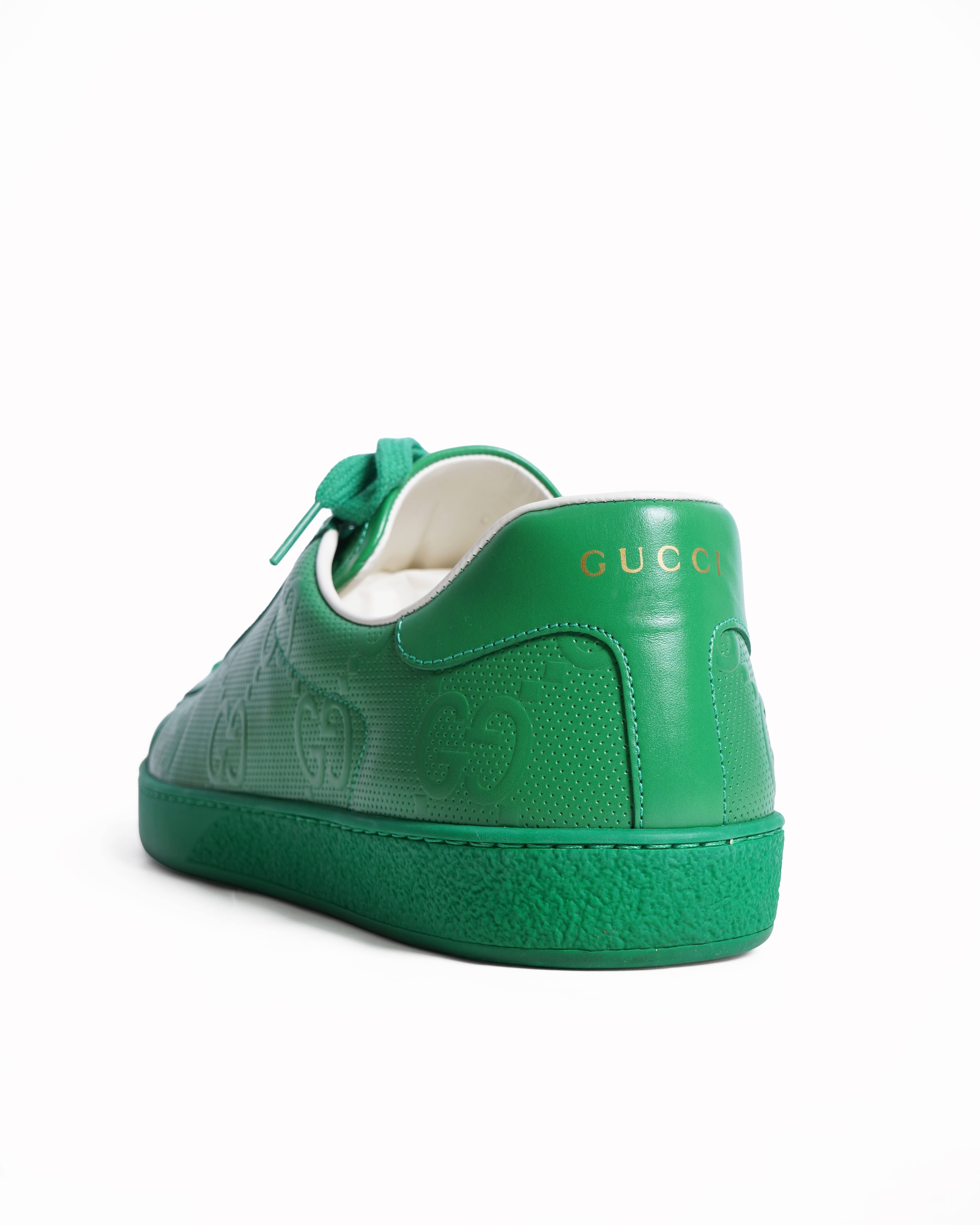 New Gucci ace gg sneakers in green