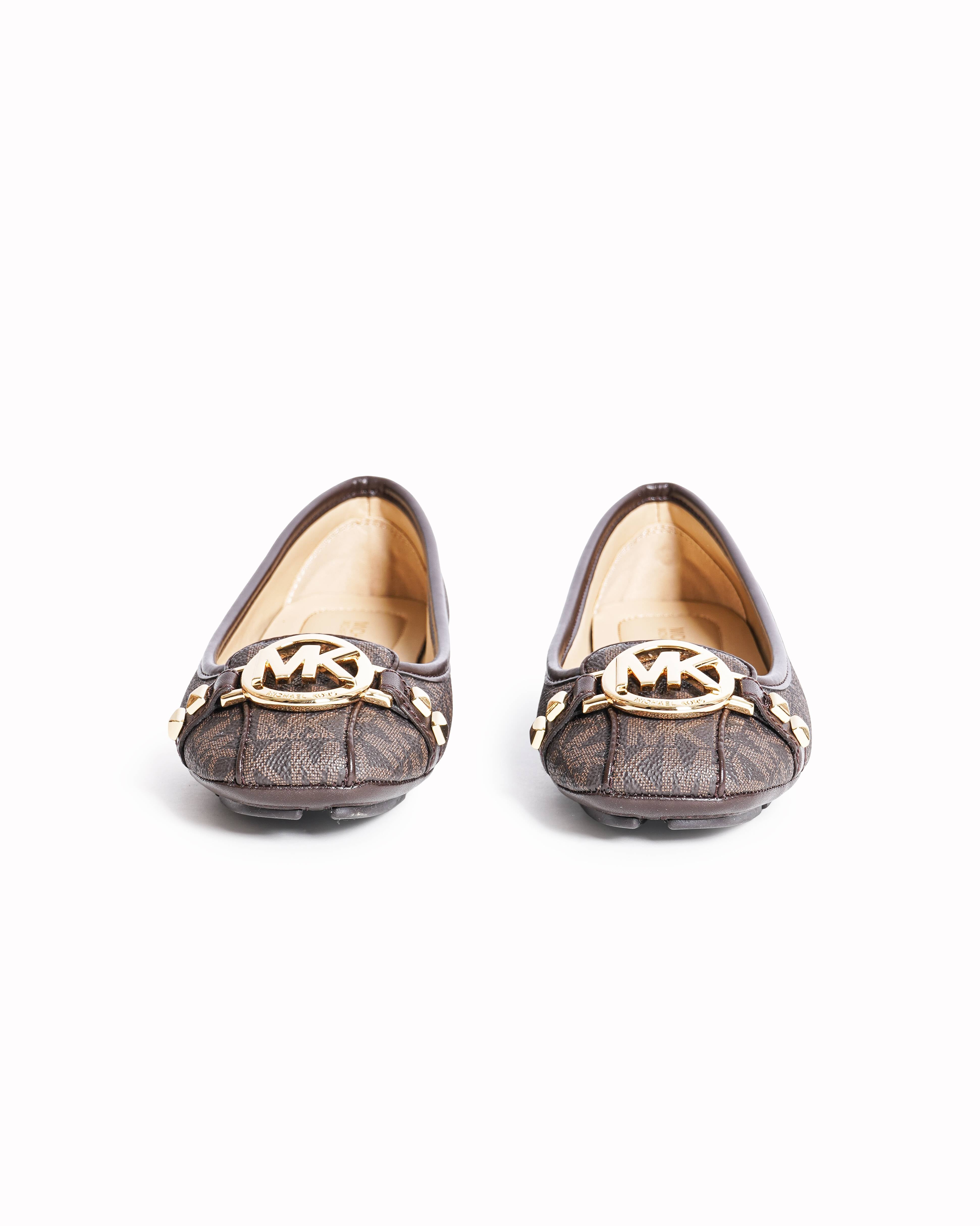 Michael Kors Fulton Studded Logo Moccasins in brown