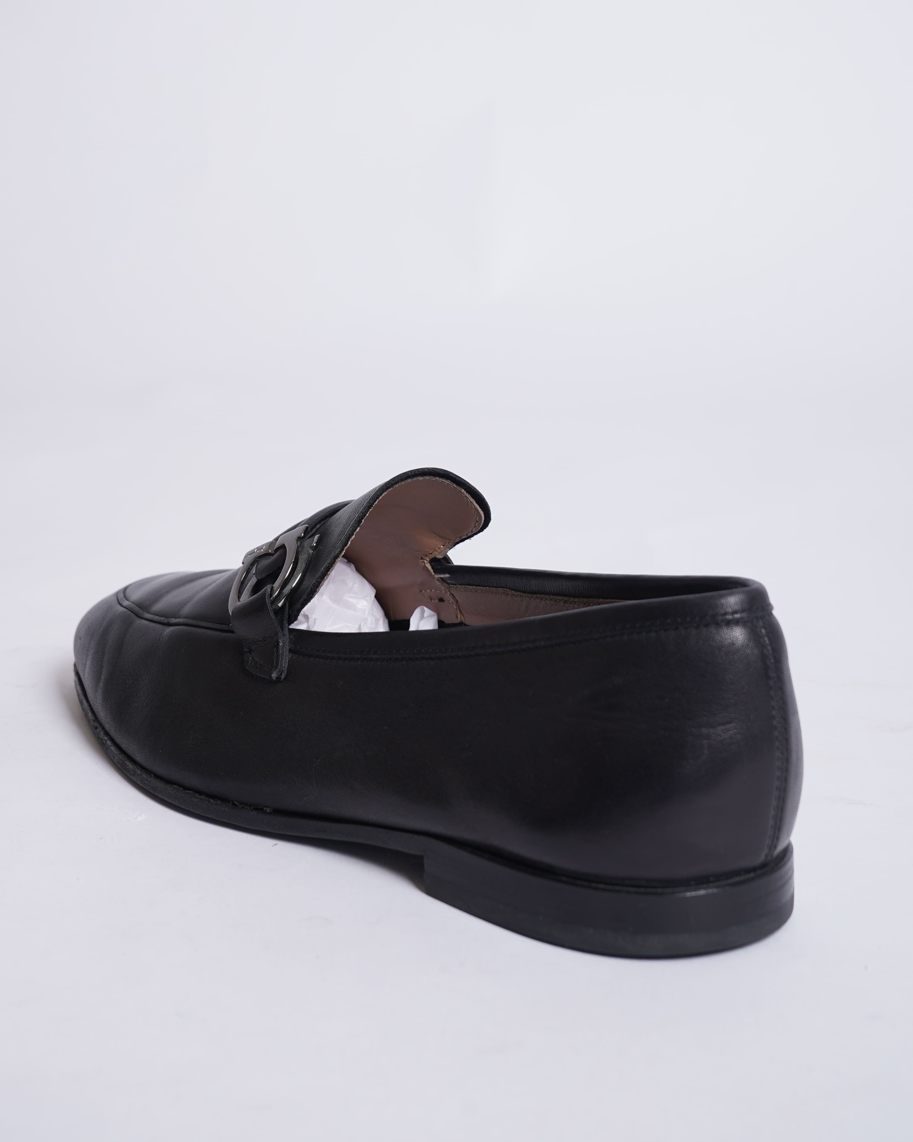 Salvatore Ferragamo Men’s Gancini Loafers in Black