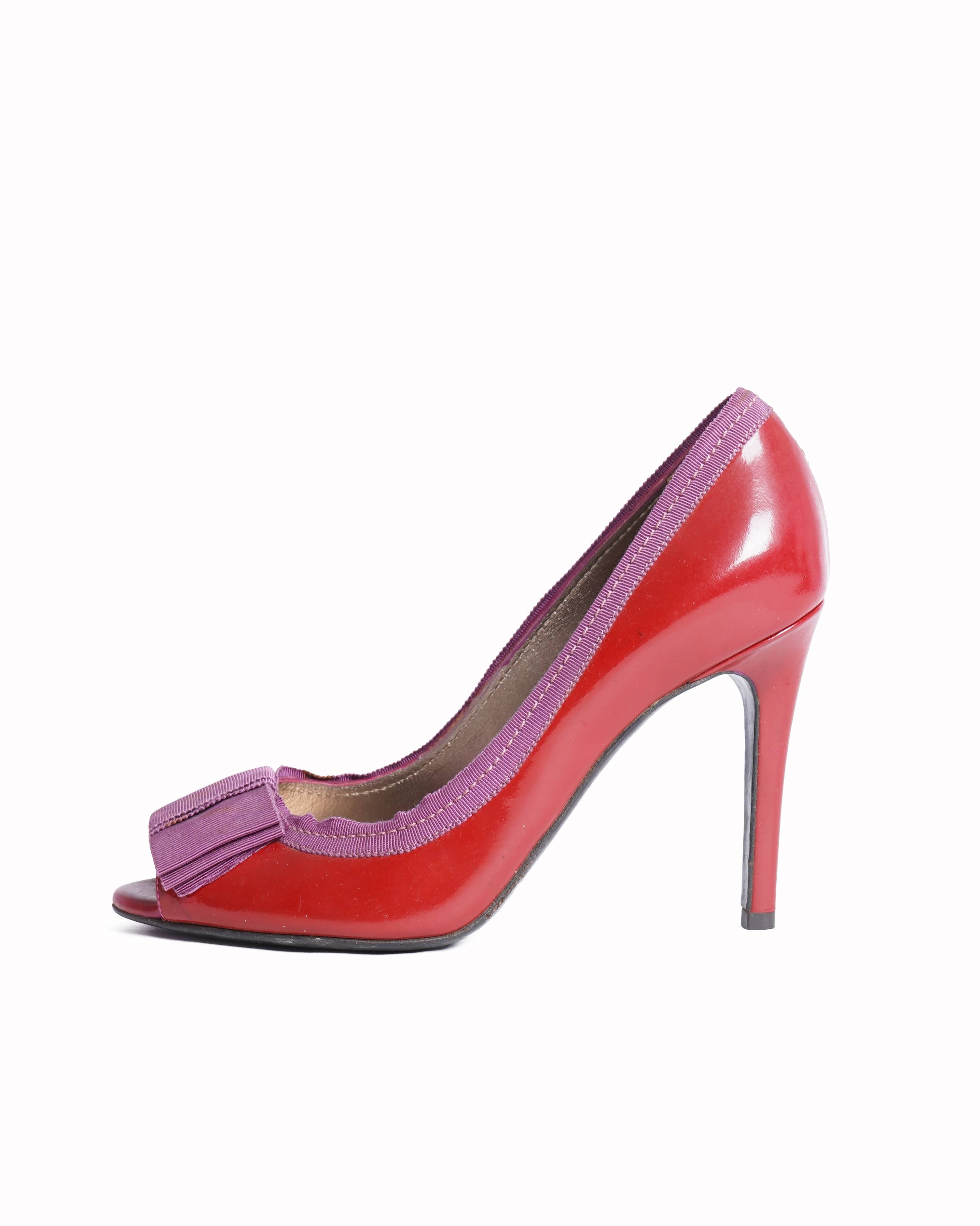 Lanvin Vara Bow Pumps In Red