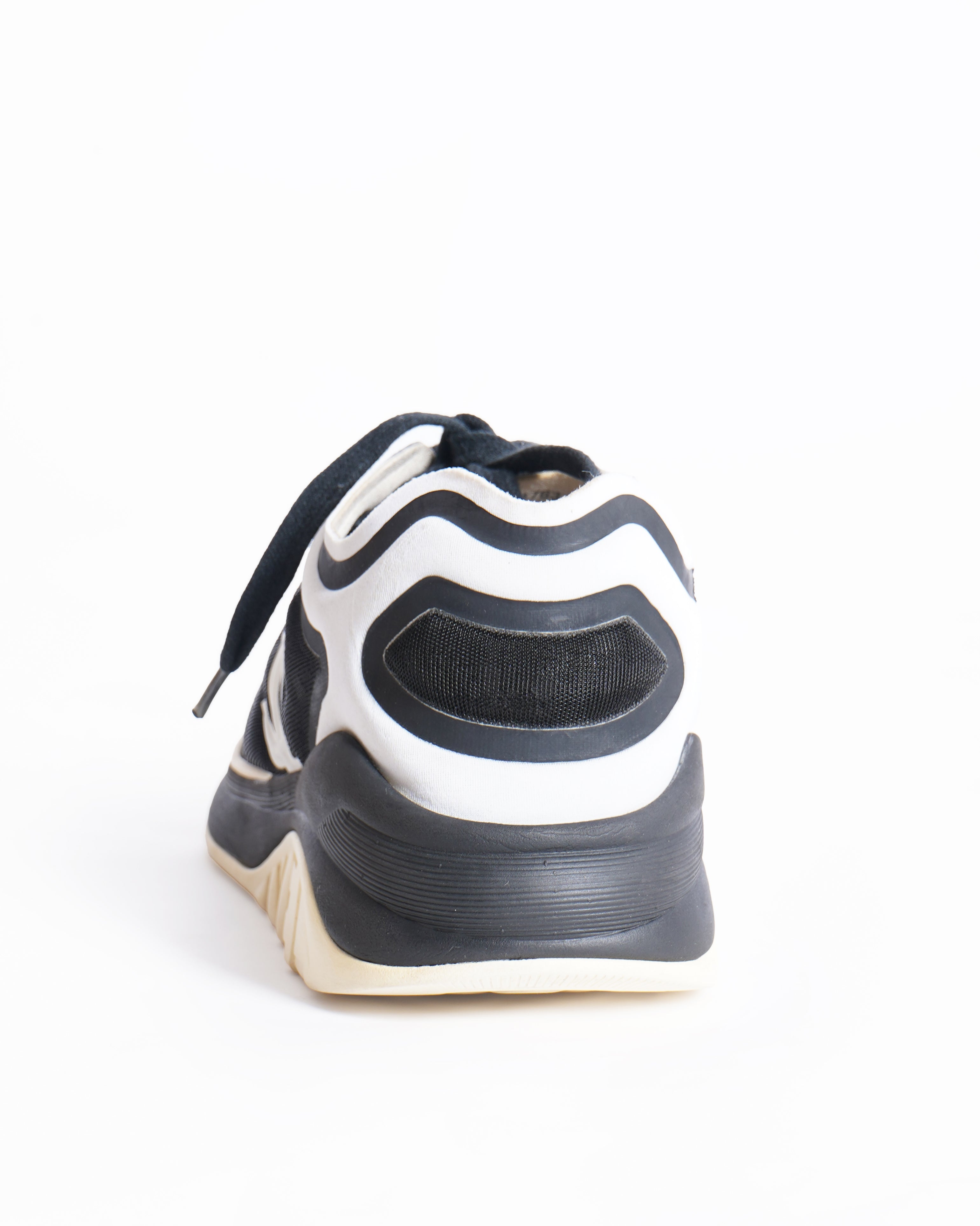 Chanel black and white low top sneakers