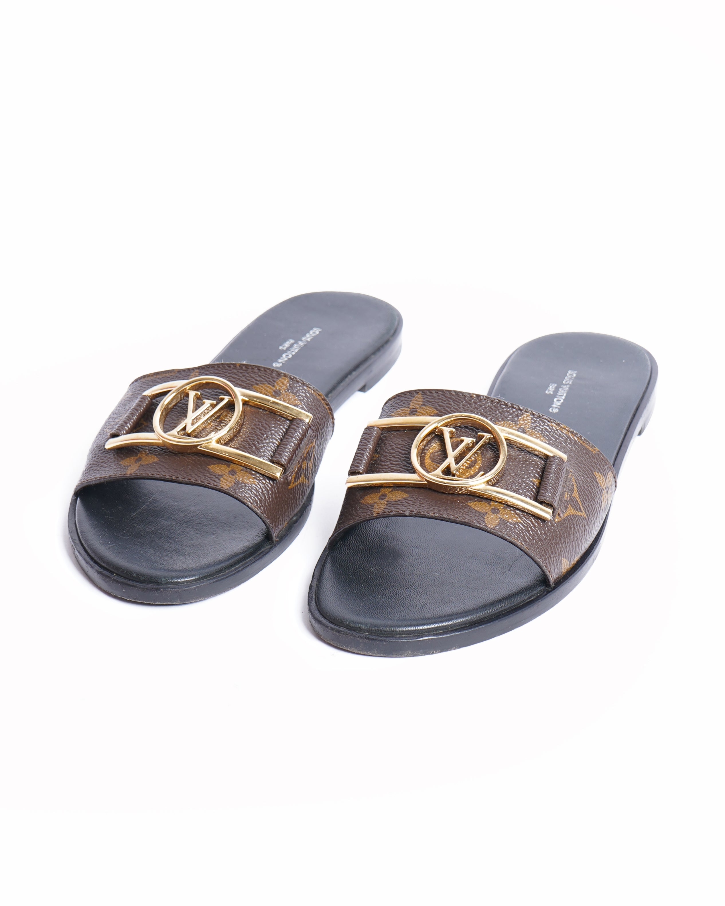 Louis Vuitton Flat in Black & Dark Brown
