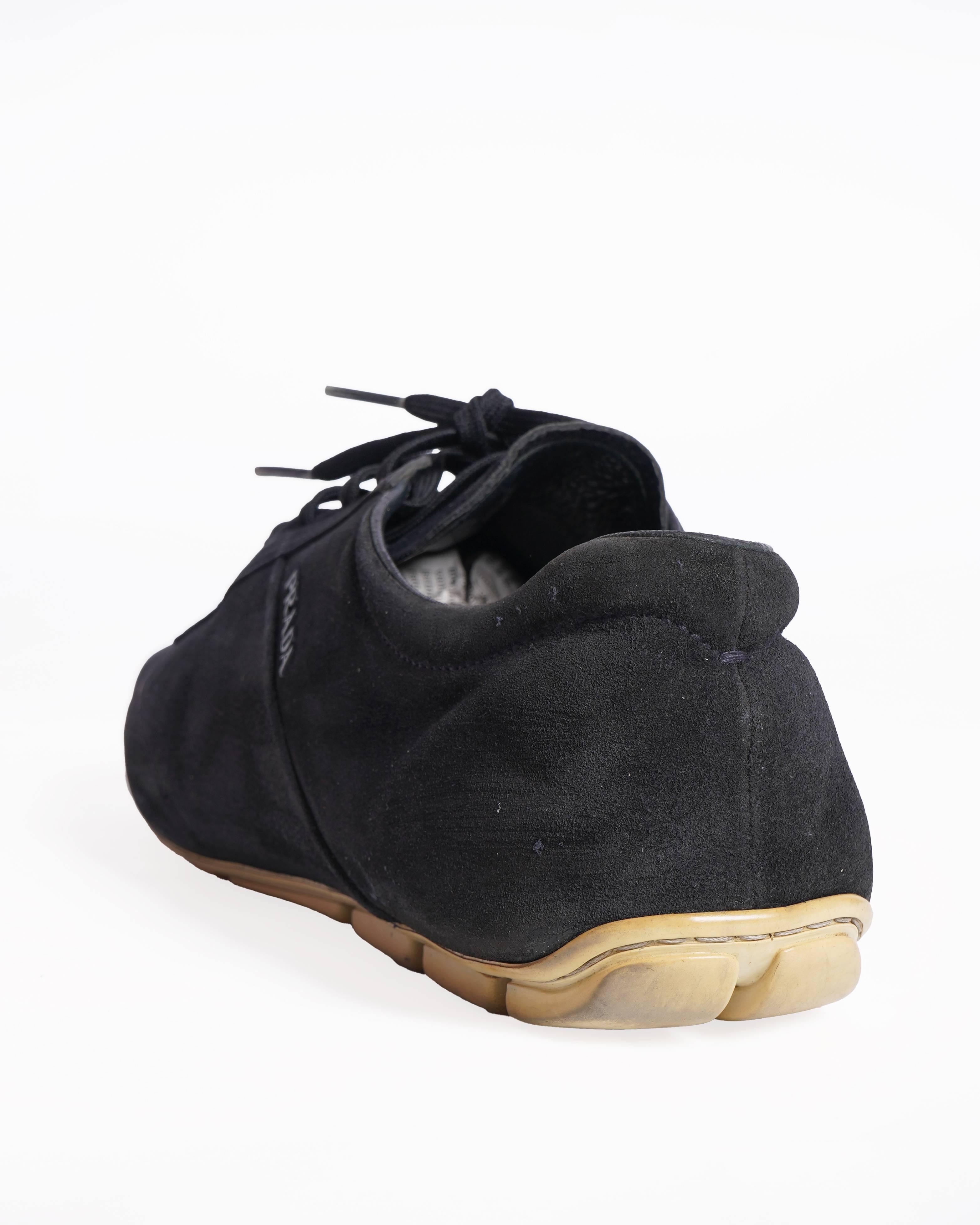 Prada Suede Lace Up Sneakers