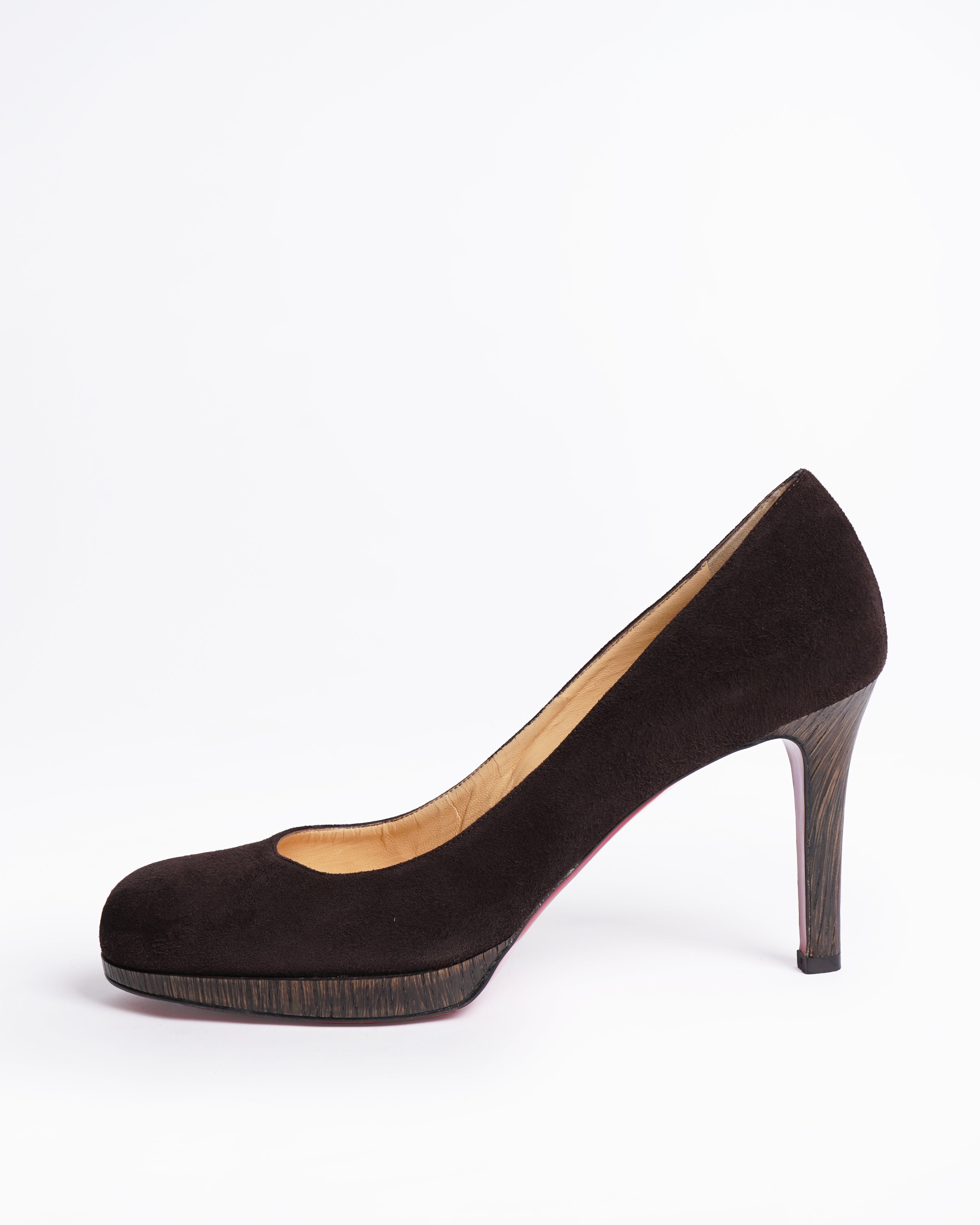 Christian Louboutin Suede Pumps In Brown