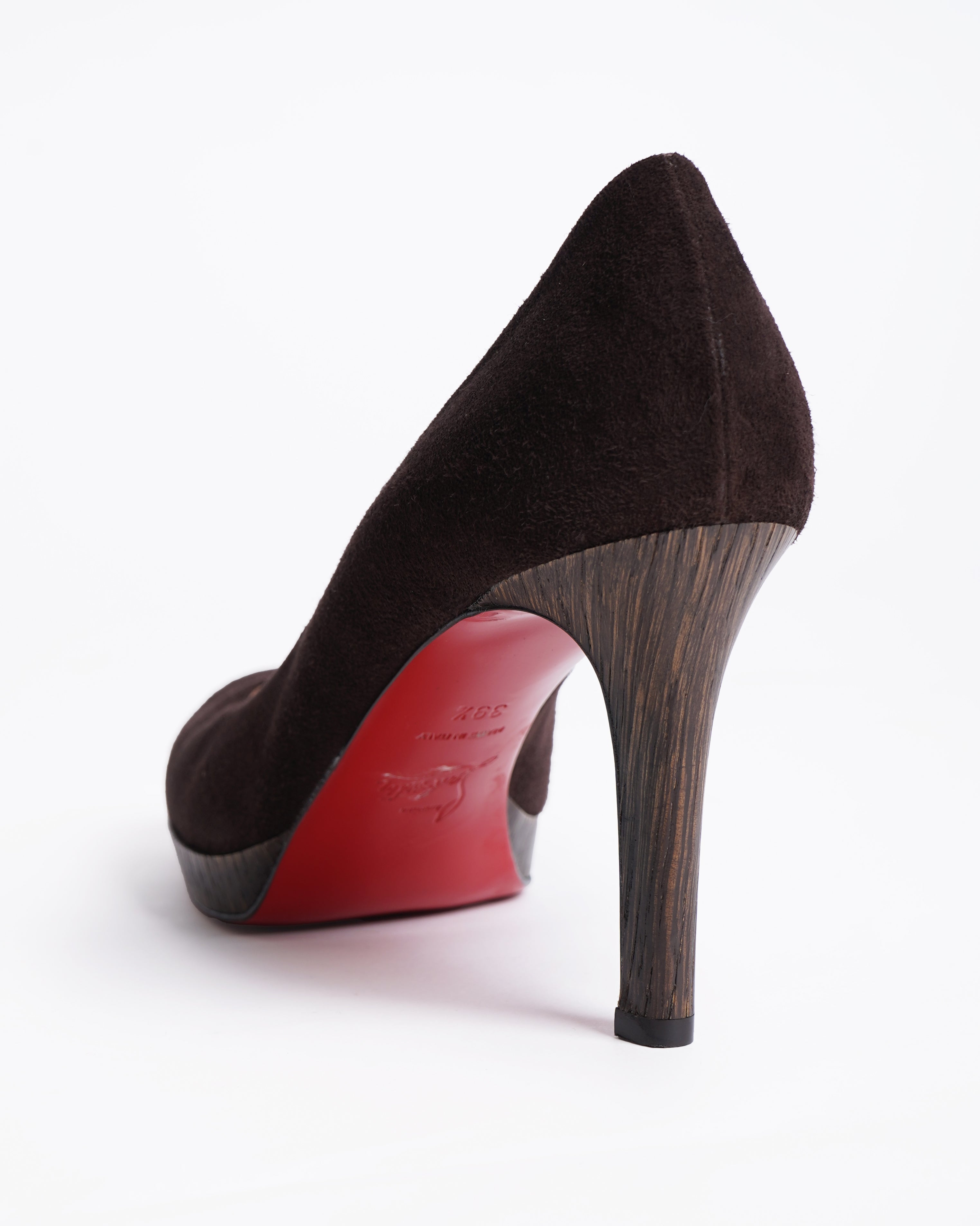 Christian Louboutin Suede Pumps In Brown