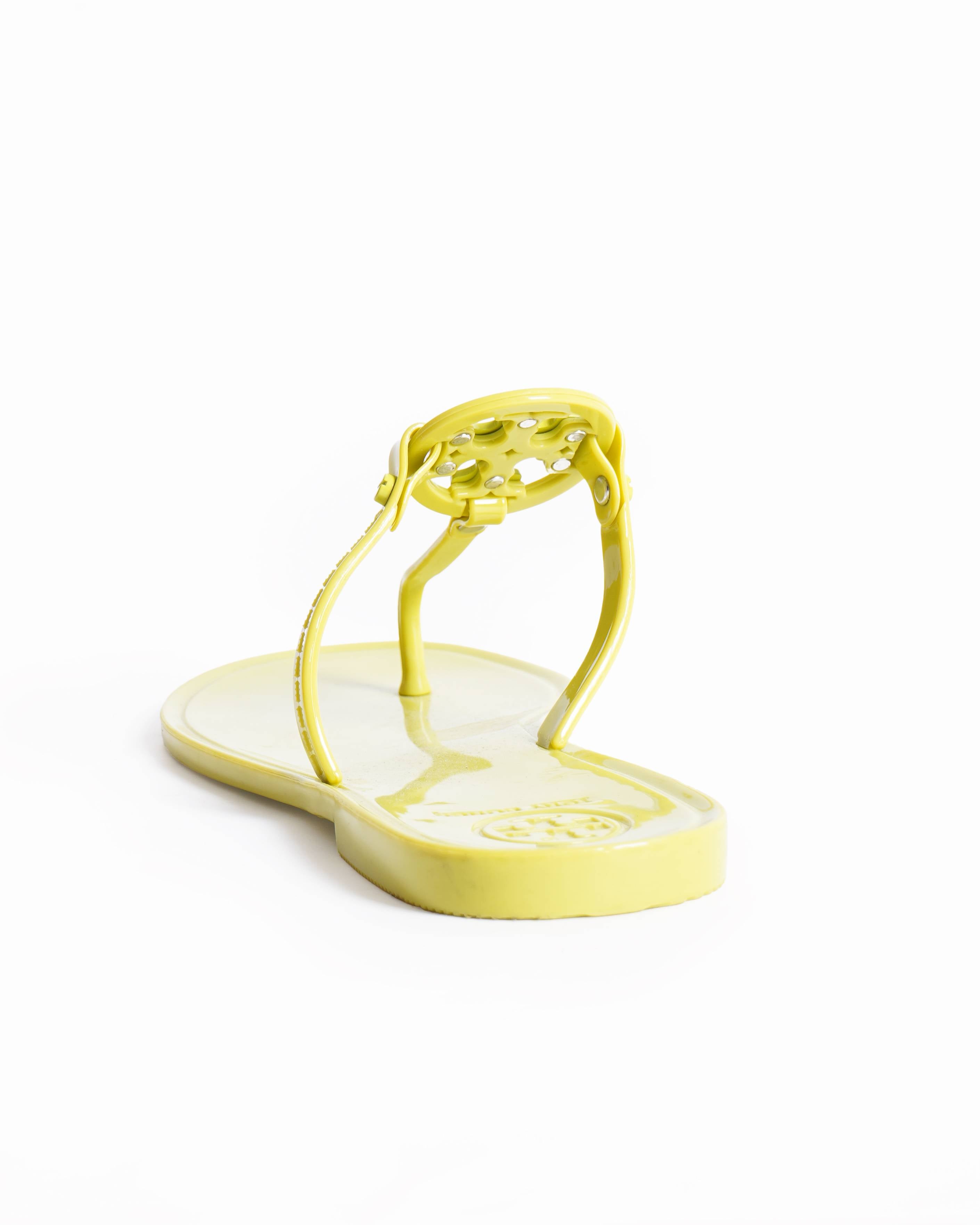 Tory burch mini miller jelly sandal in Lime Green