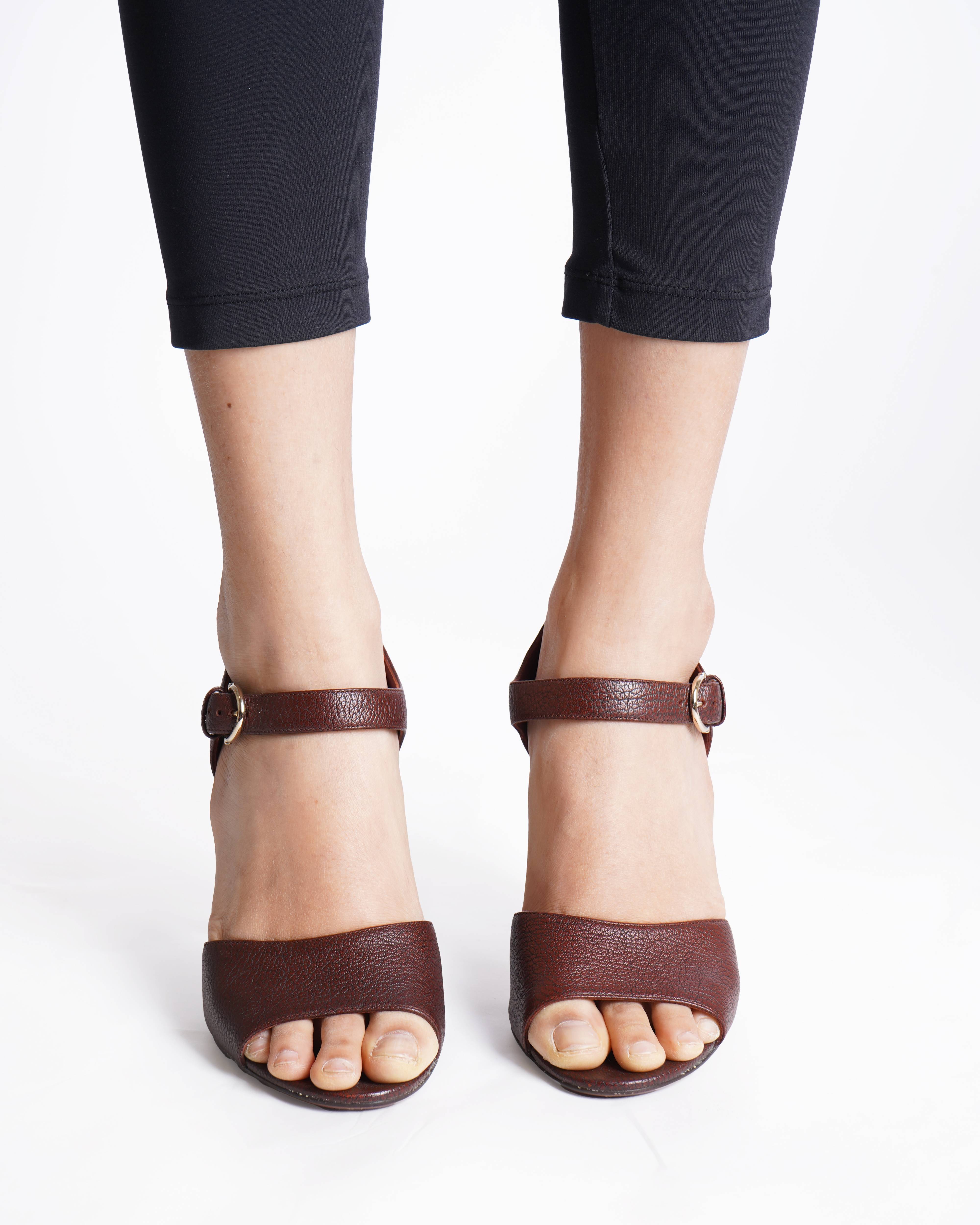 Salvatore Ferragamo aede deep red strap heels