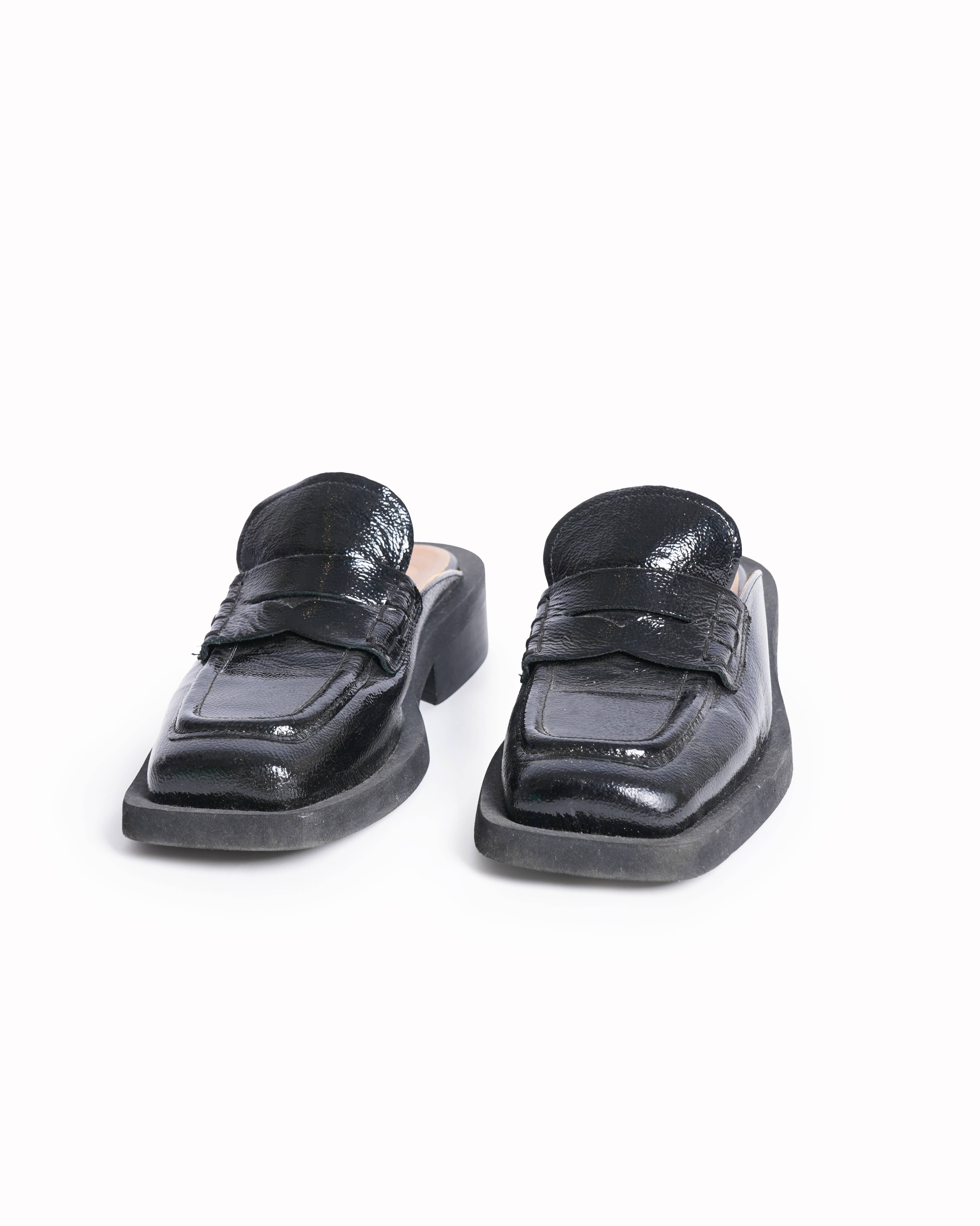 Ganni Black leather Mules