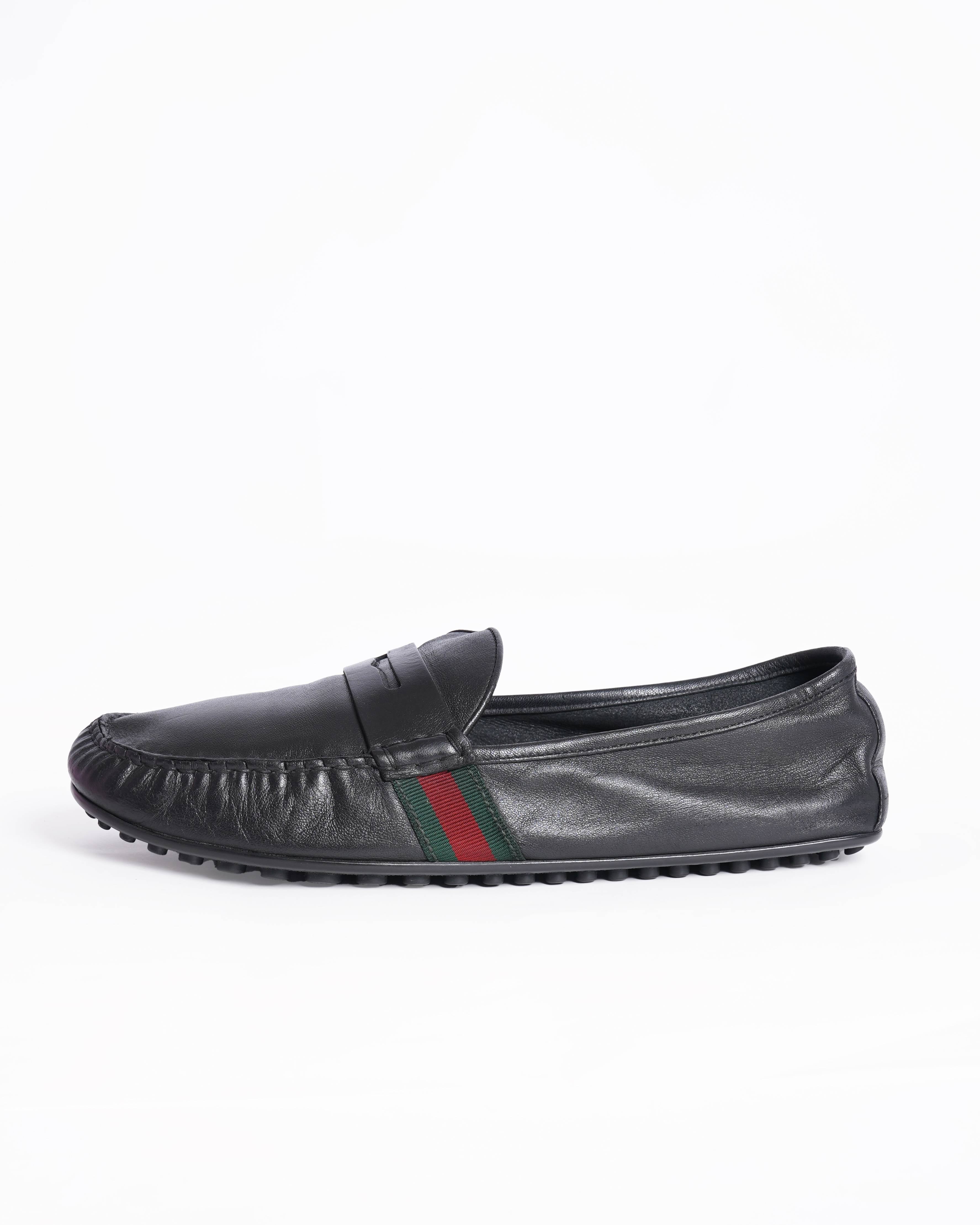 Gucci Men's Drivers Loafers In Black